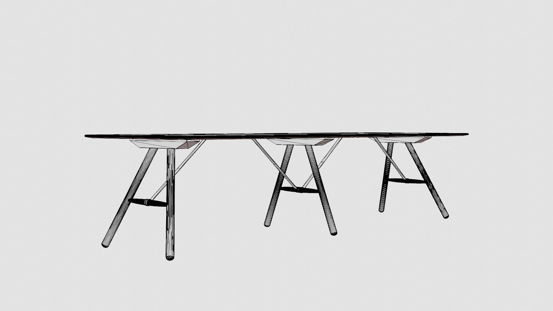 Table Grey Low-poly 3D model_7