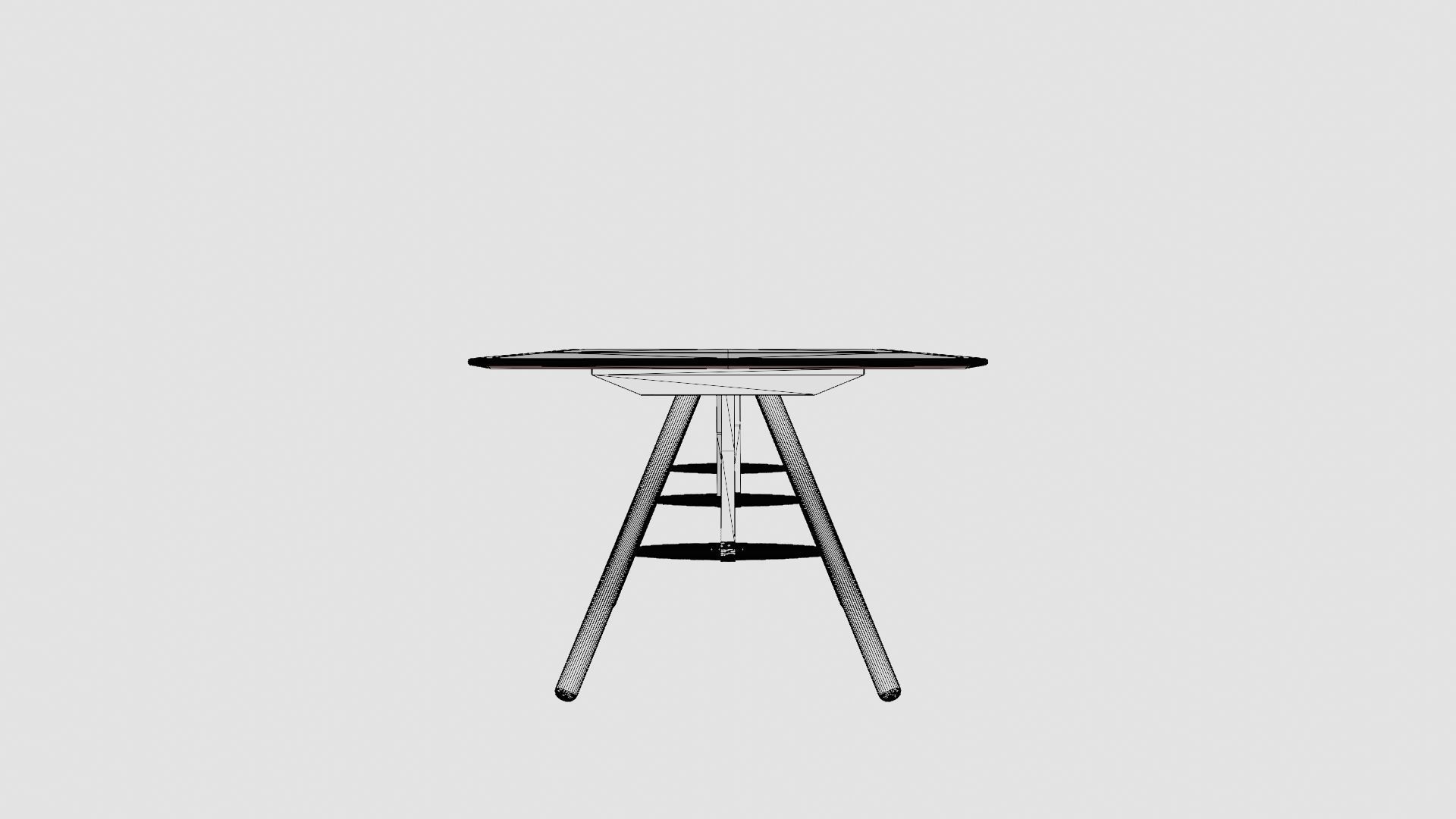 Table Grey Low-poly 3D model_8