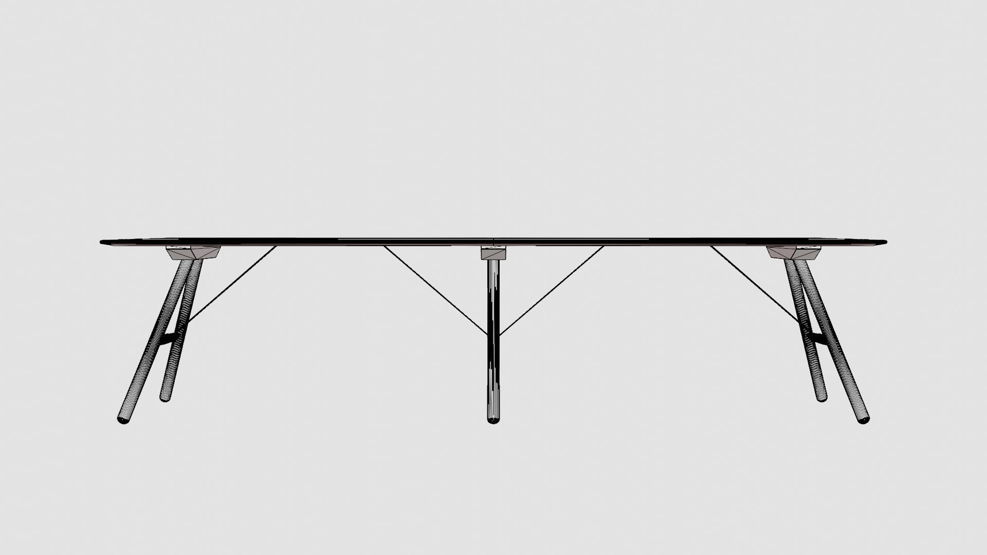 Table Grey Low-poly 3D model_6