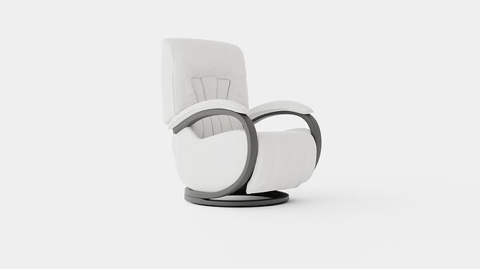 Fabric Armchair Low-poly 3D model