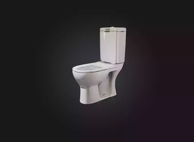 closet toilet Low-poly 3D model