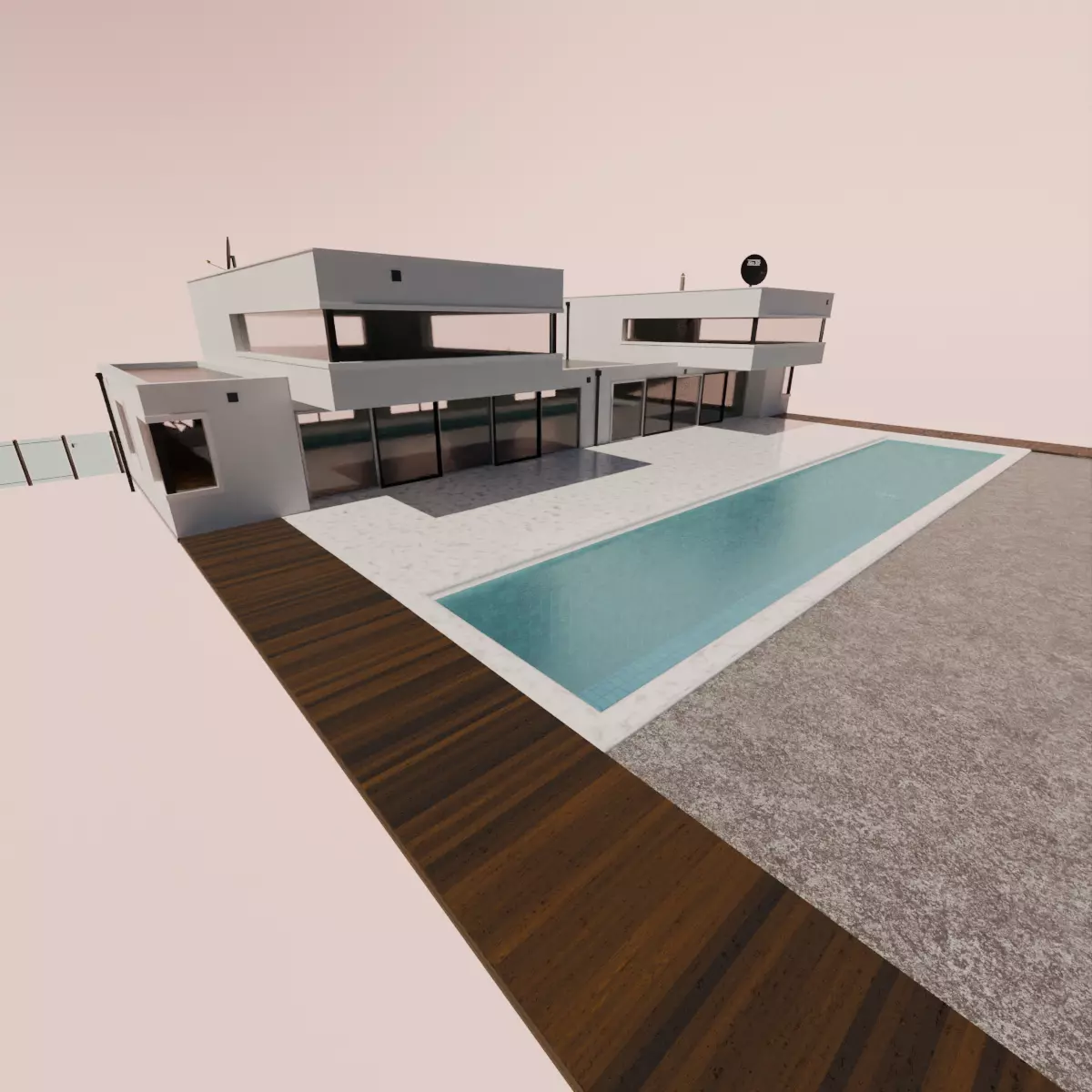 Architectural House 3D model_0