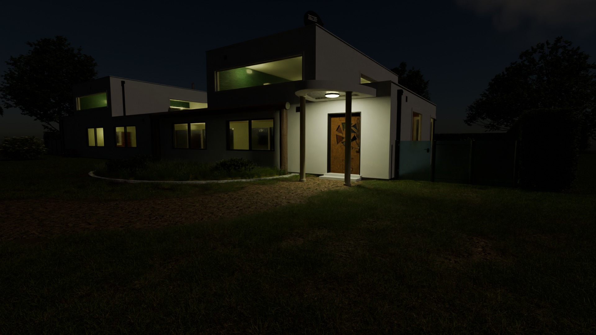Architectural House 3D model_11