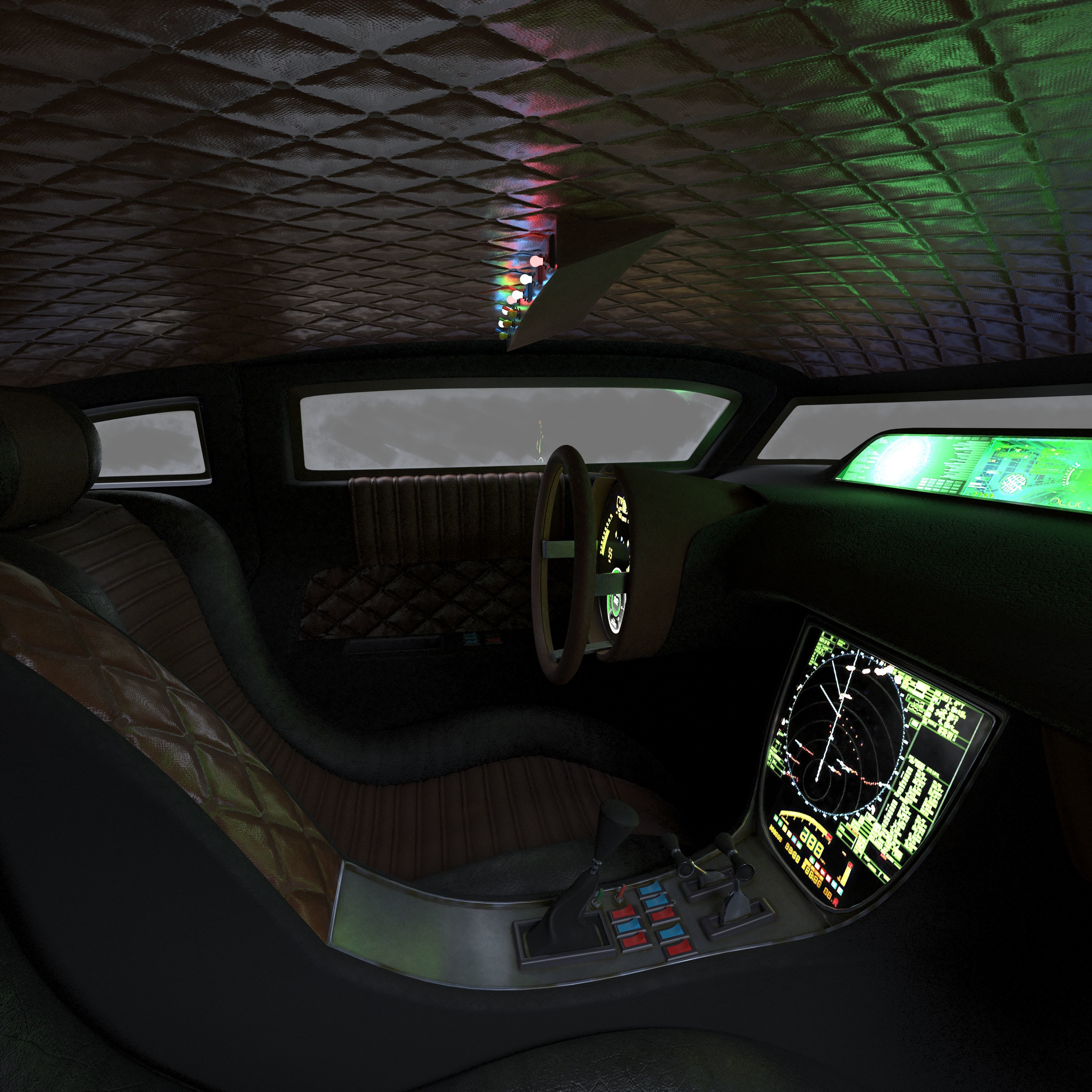 Futuristic flying car 9 3D model_15