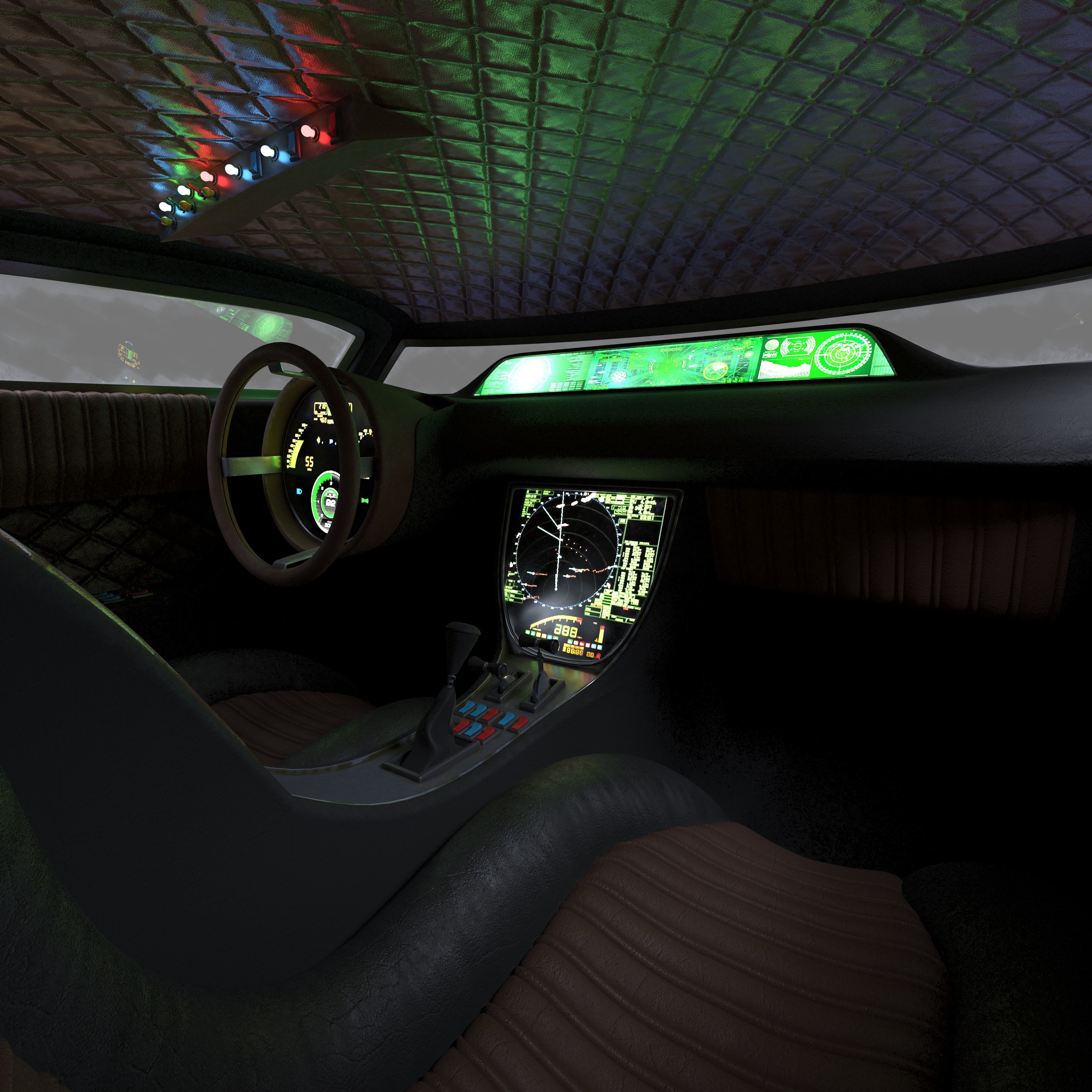 Futuristic flying car 9 3D model_13