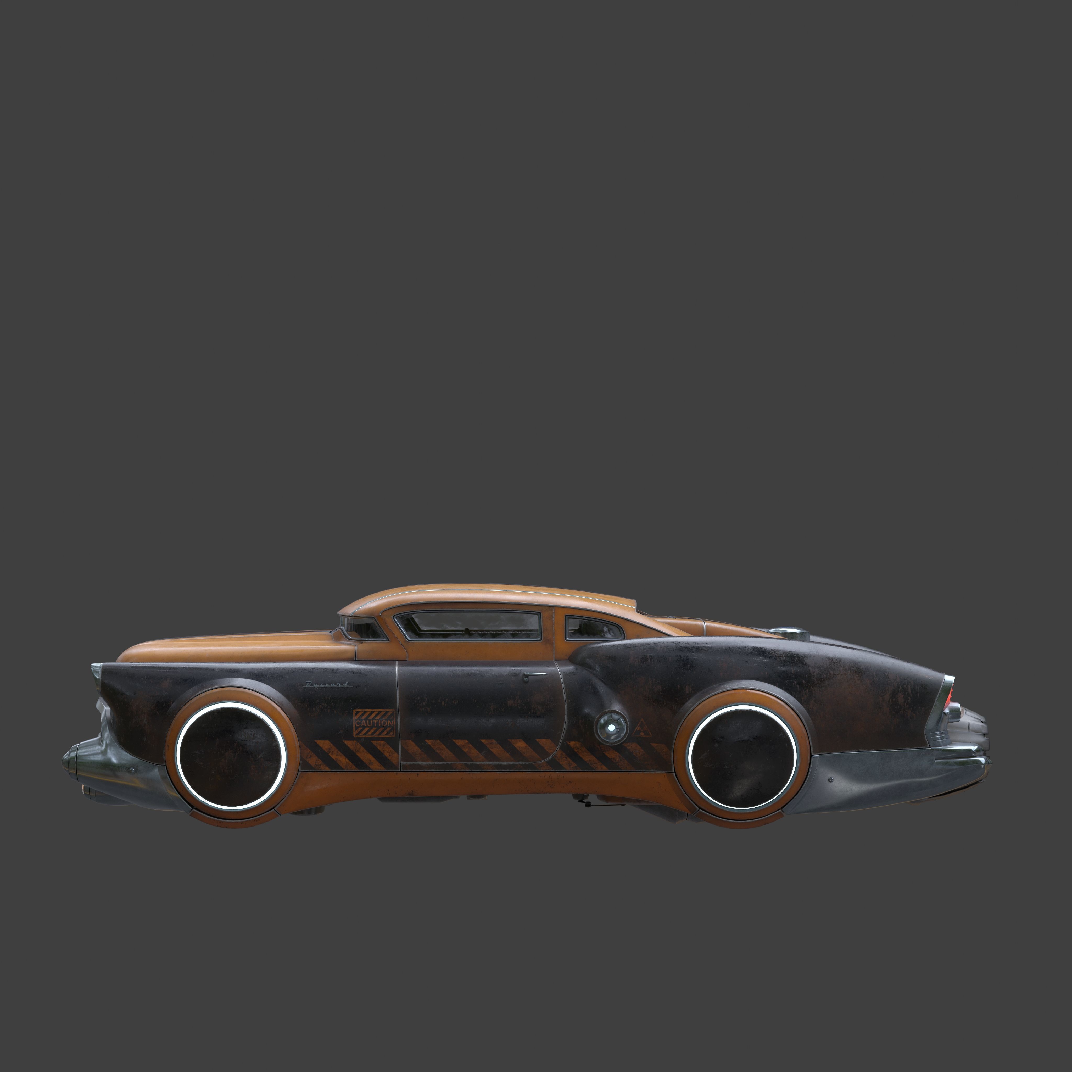 Futuristic flying car 9 3D model_7