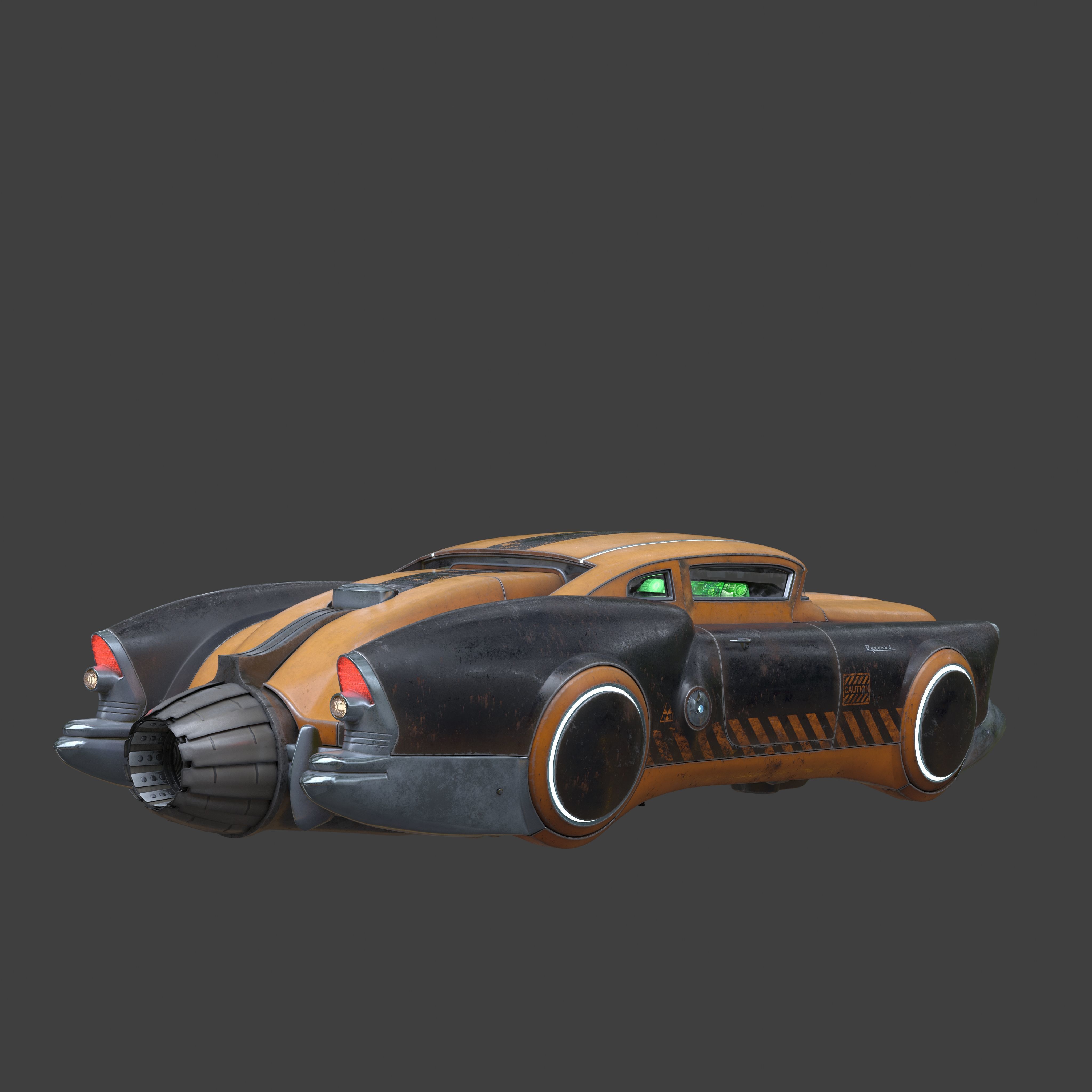 Futuristic flying car 9 3D model_8