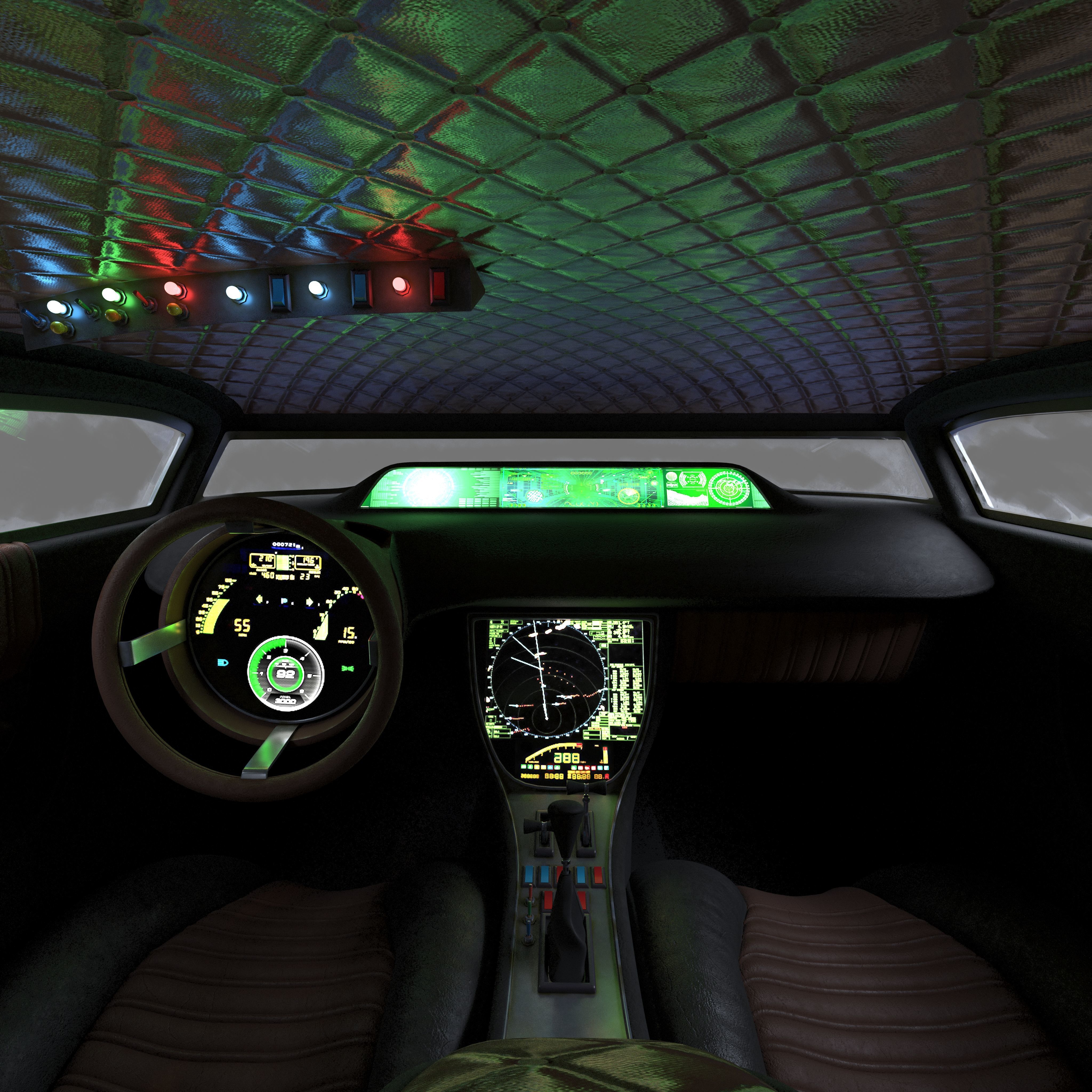 Futuristic flying car 9 3D model_14