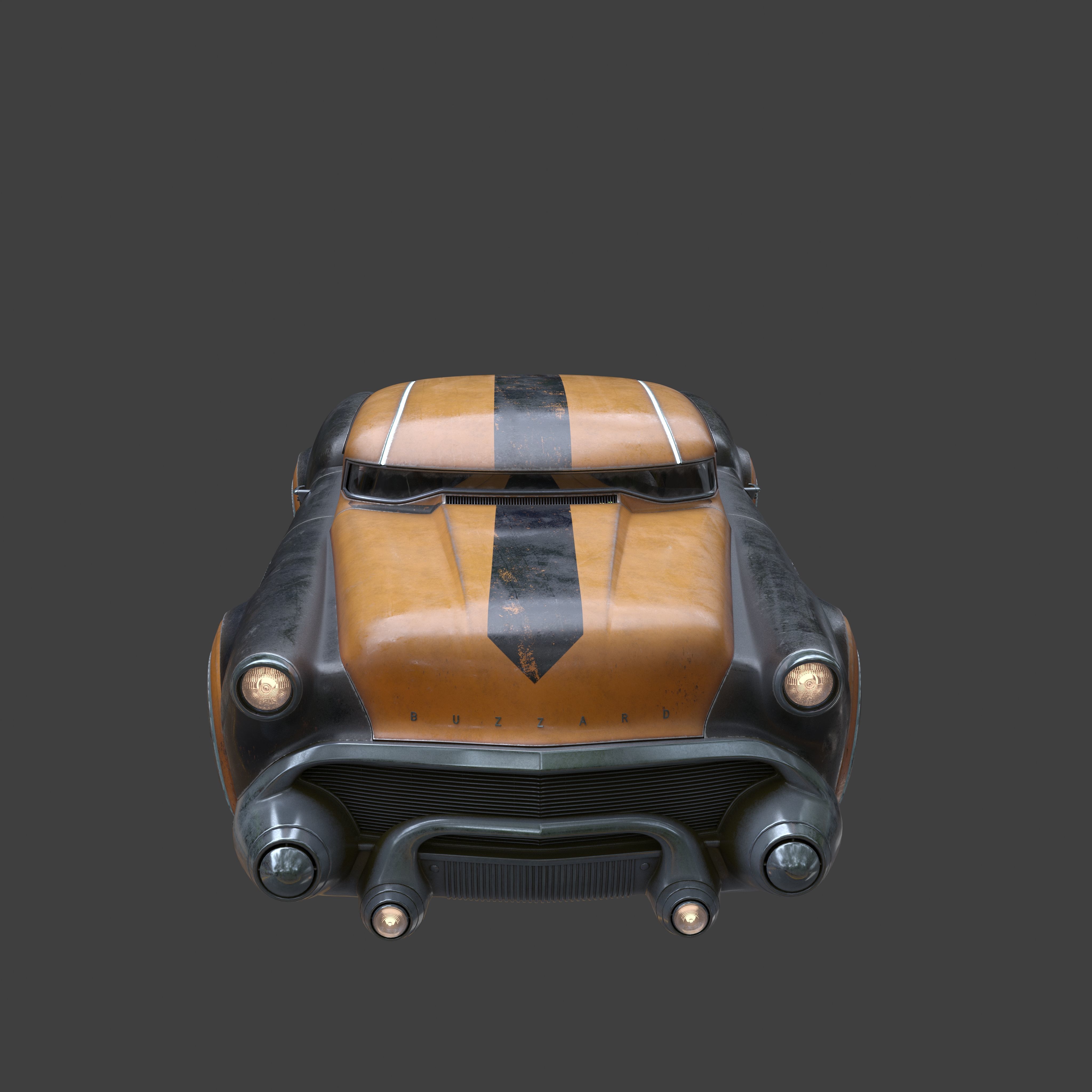 Futuristic flying car 9 3D model_6