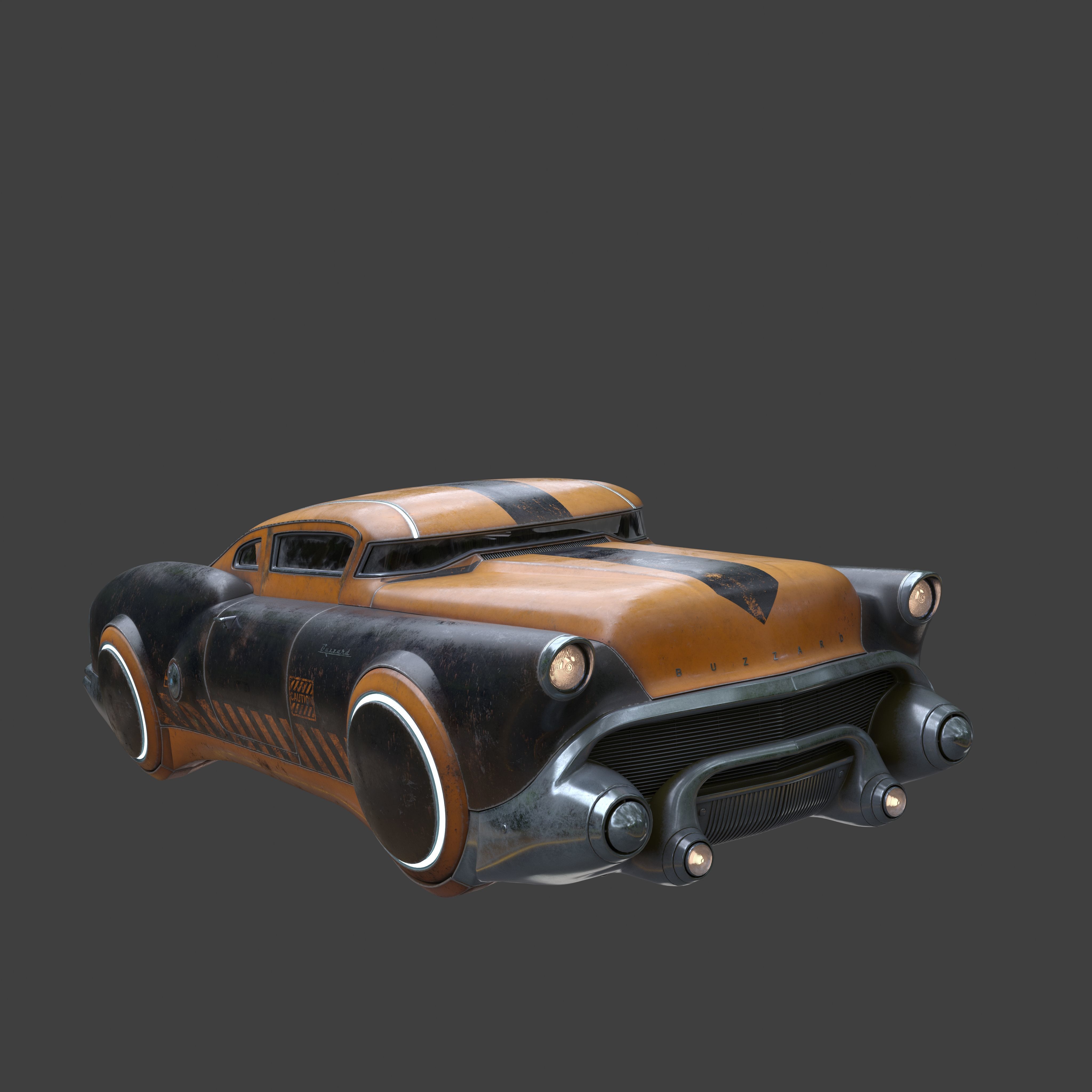 Futuristic flying car 9 3D model_3