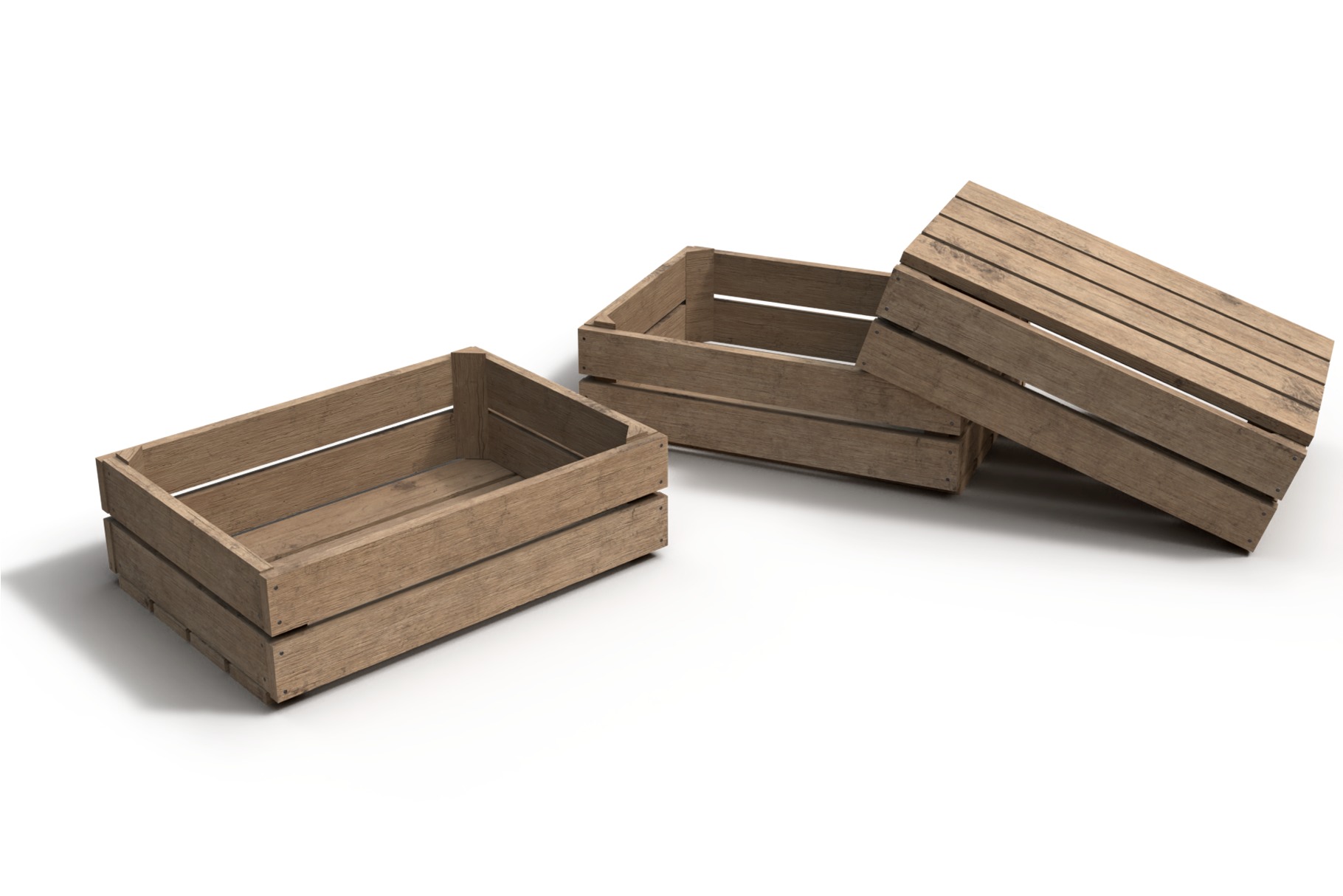 Wooden Crate 3D 3D model_1