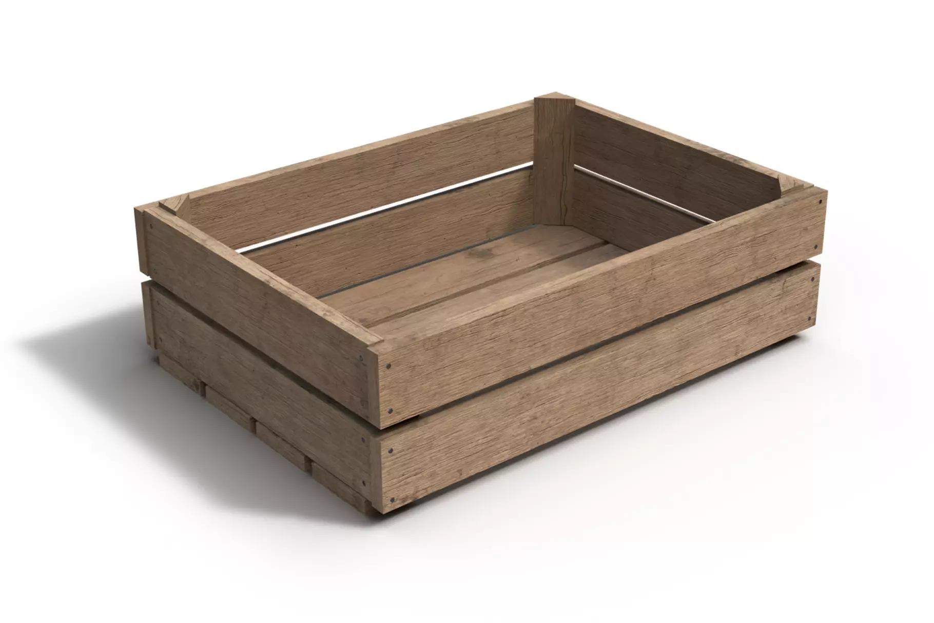Wooden Crate 3D 3D model_0