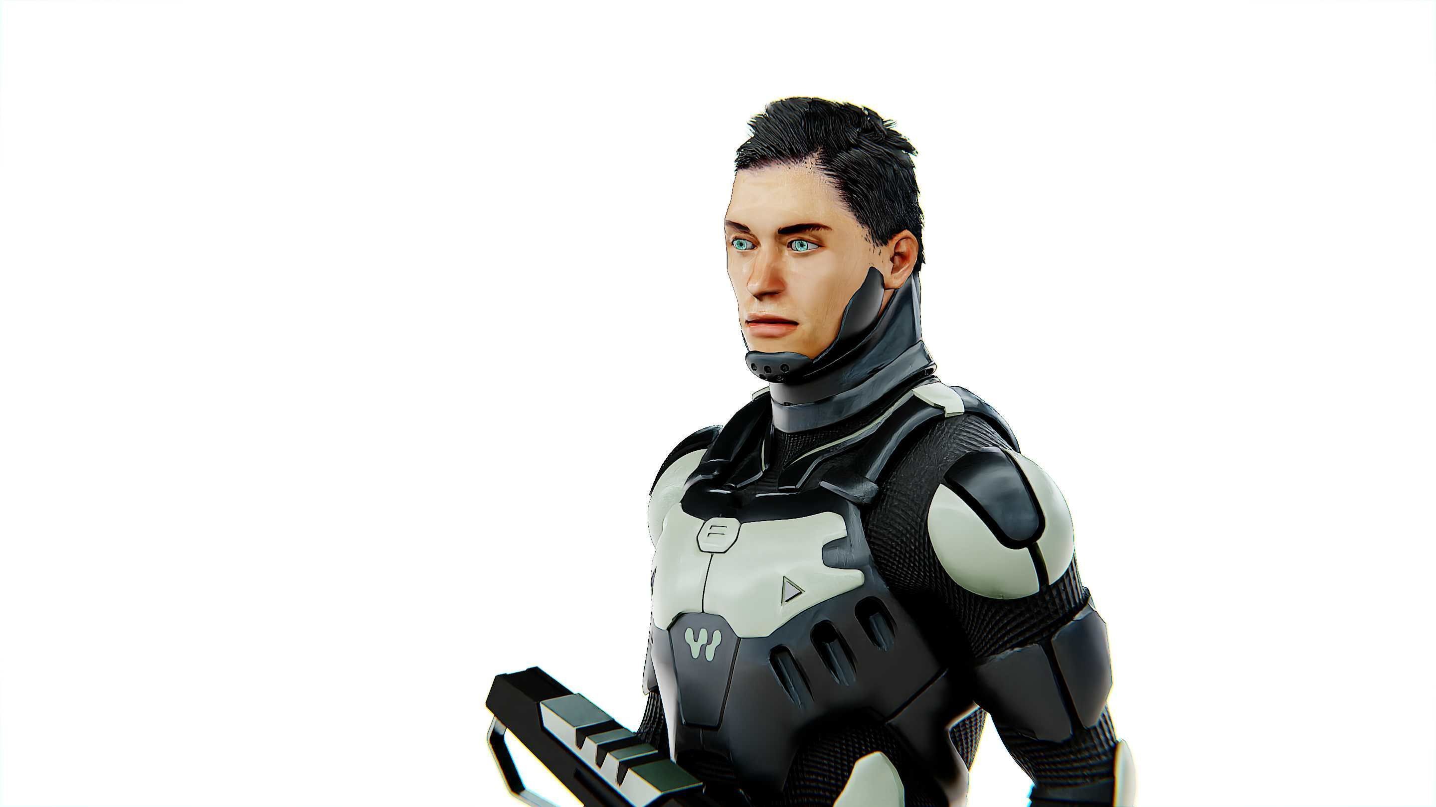 MECHA SOLDIER-A Rigged for Unreal Engine - Unity - MIXAMO 3D model_24