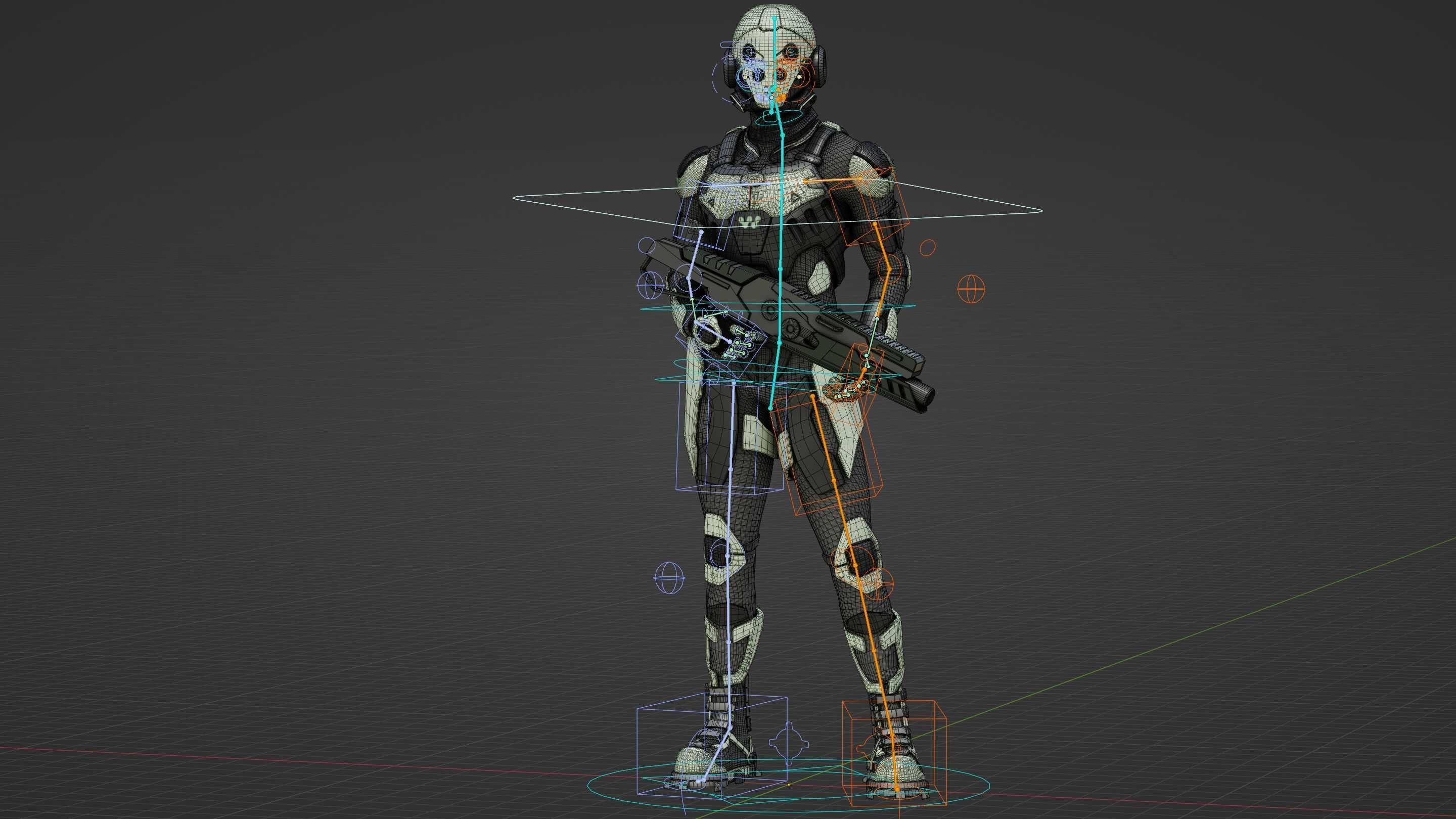 MECHA SOLDIER-A Rigged for Unreal Engine - Unity - MIXAMO 3D model_37