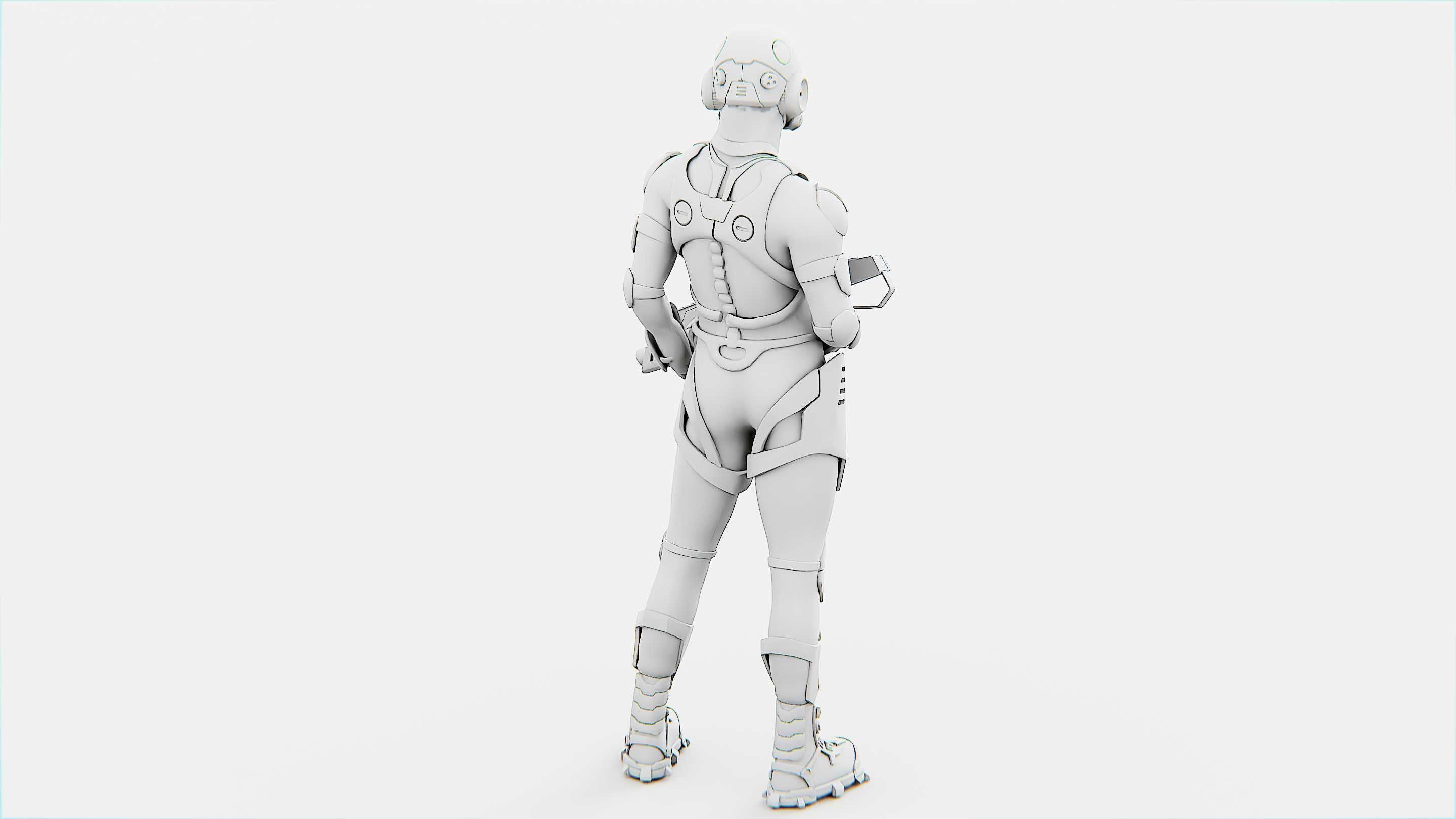 MECHA SOLDIER-A Rigged for Unreal Engine - Unity - MIXAMO 3D model_33