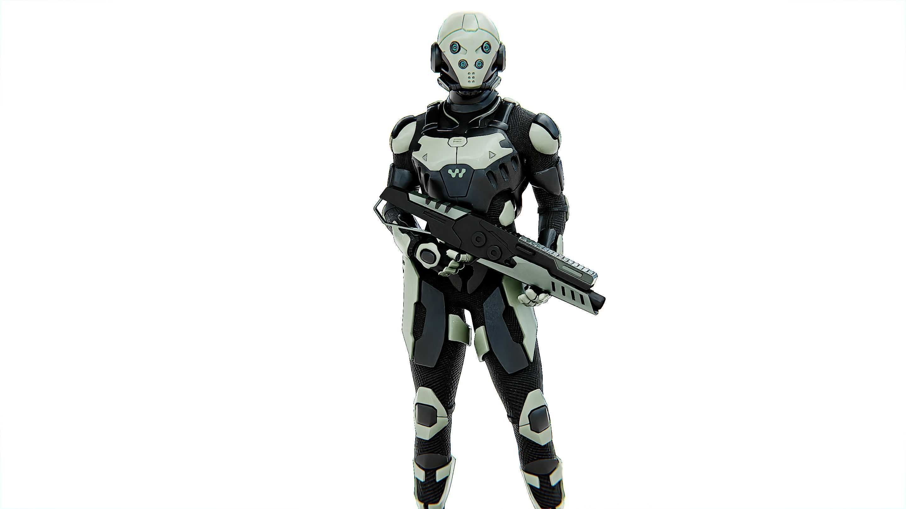 MECHA SOLDIER-A Rigged for Unreal Engine - Unity - MIXAMO 3D model_3