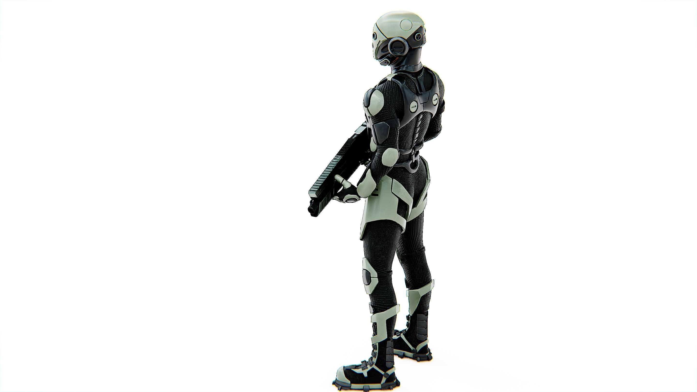 MECHA SOLDIER-A Rigged for Unreal Engine - Unity - MIXAMO 3D model_16