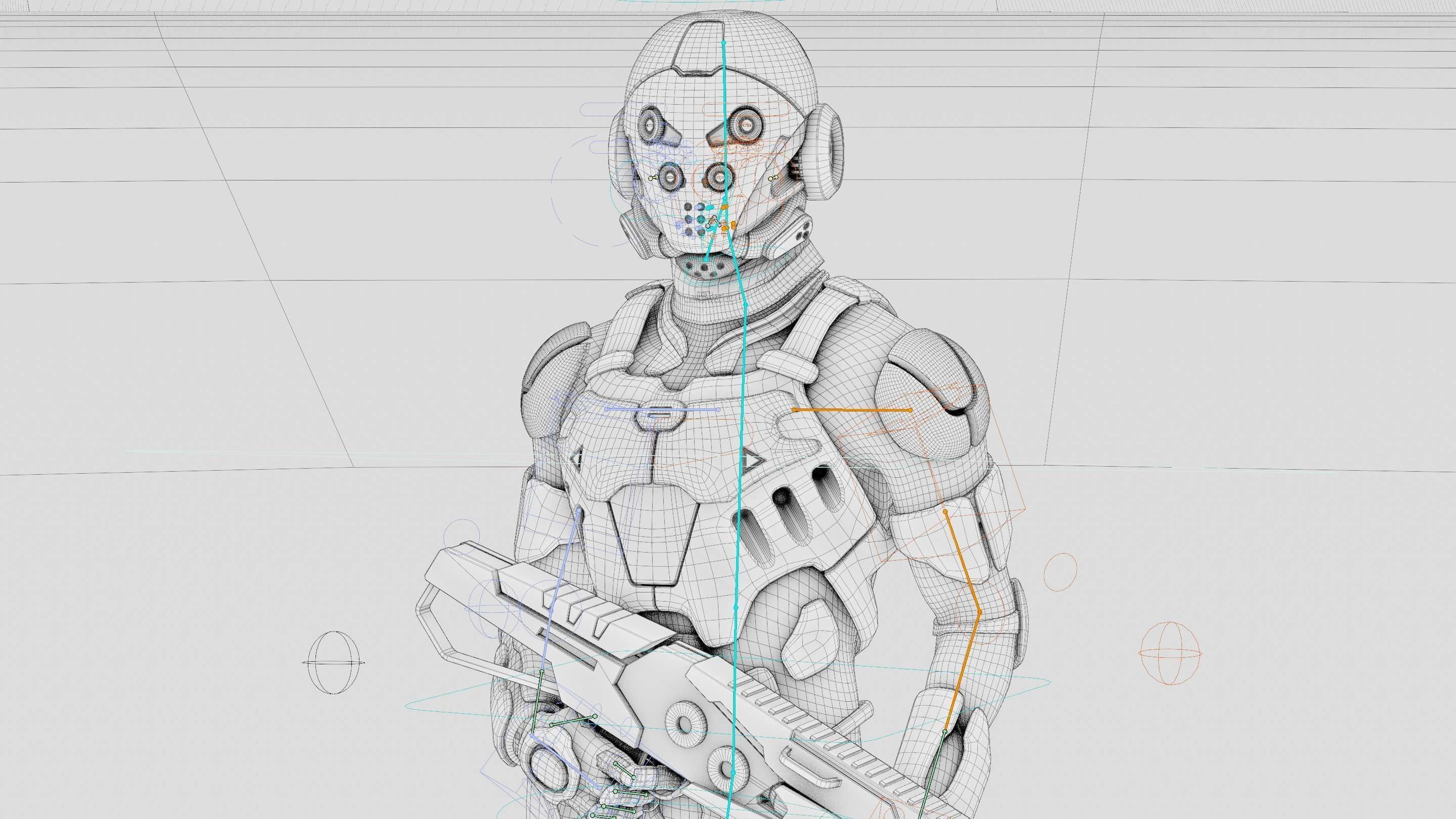 MECHA SOLDIER-A Rigged for Unreal Engine - Unity - MIXAMO 3D model_42