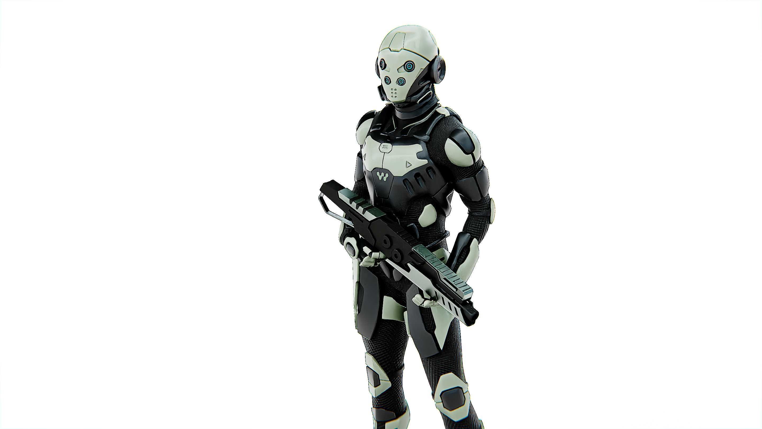 MECHA SOLDIER-A Rigged for Unreal Engine - Unity - MIXAMO 3D model_20