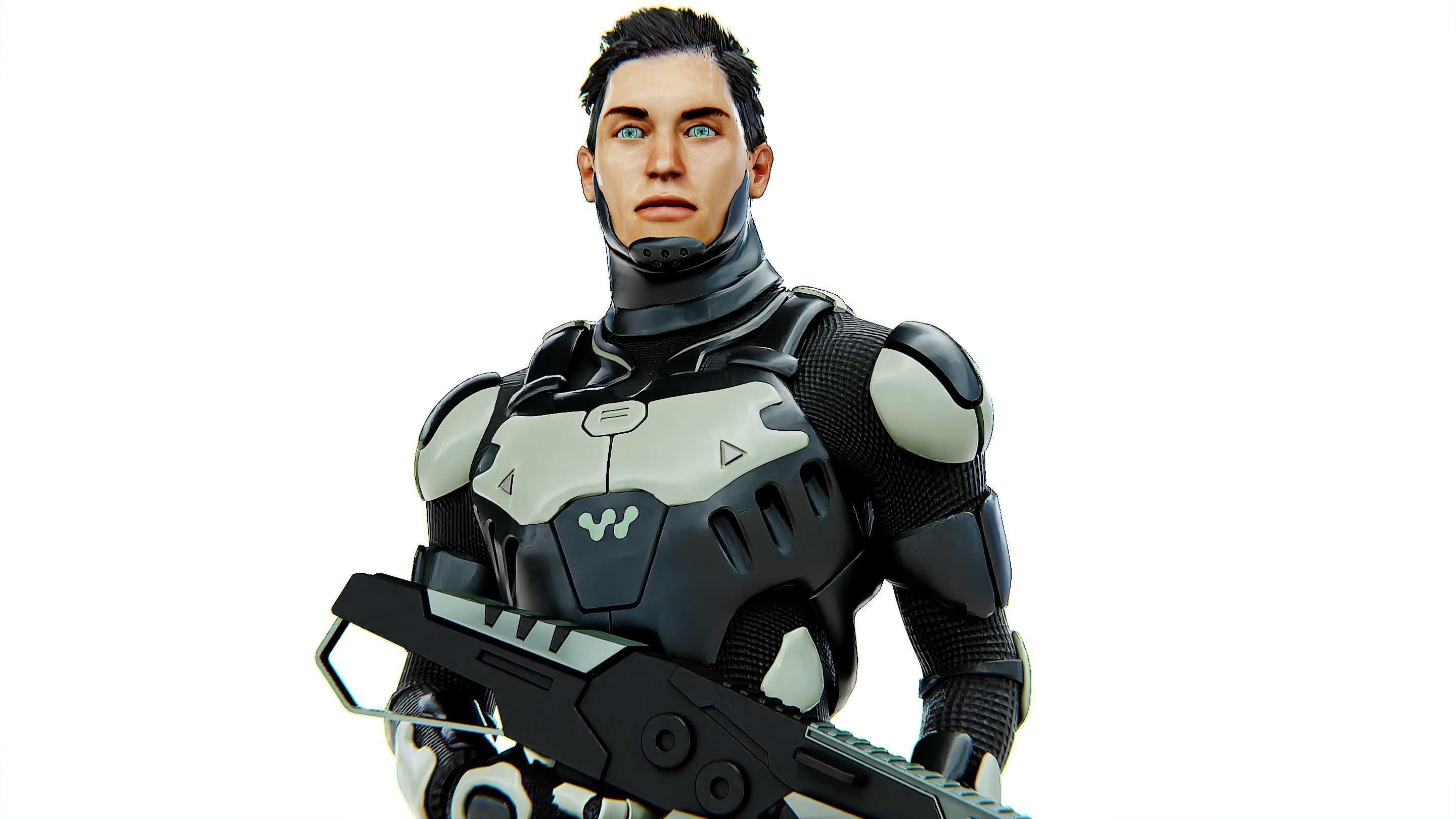 MECHA SOLDIER-A Rigged for Unreal Engine - Unity - MIXAMO 3D model_25