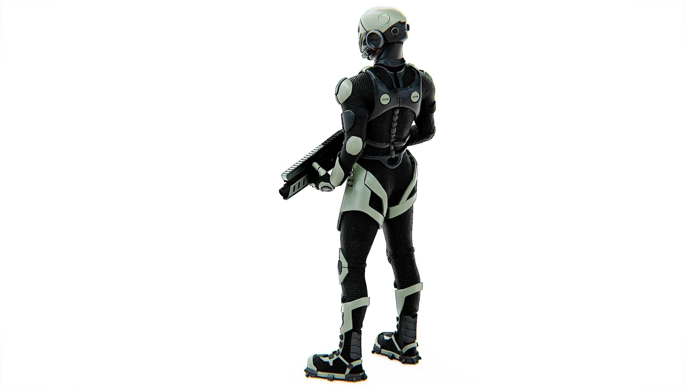 MECHA SOLDIER-A Rigged for Unreal Engine - Unity - MIXAMO 3D model_15