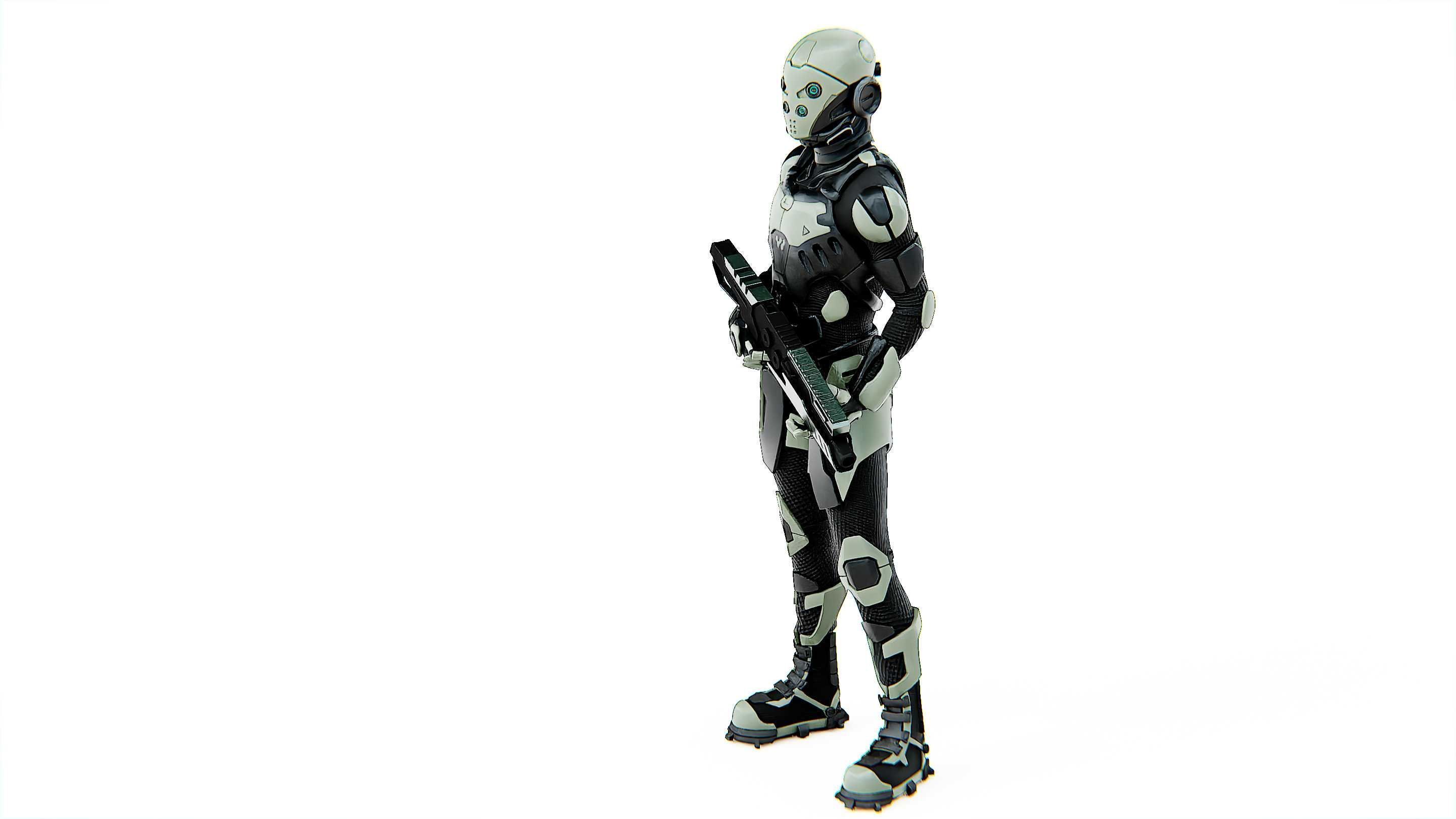 MECHA SOLDIER-A Rigged for Unreal Engine - Unity - MIXAMO 3D model_19