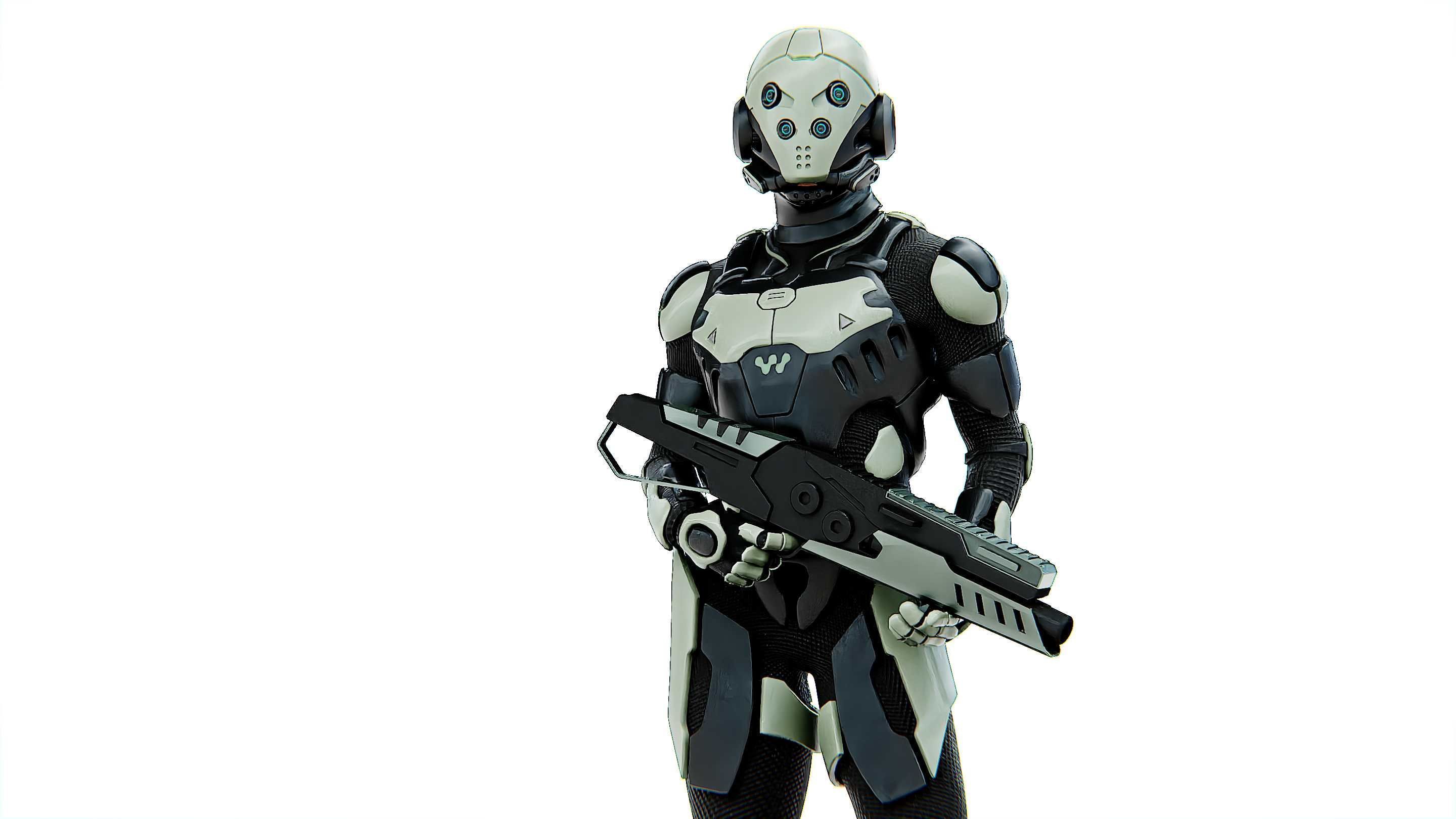 MECHA SOLDIER-A Rigged for Unreal Engine - Unity - MIXAMO 3D model_2