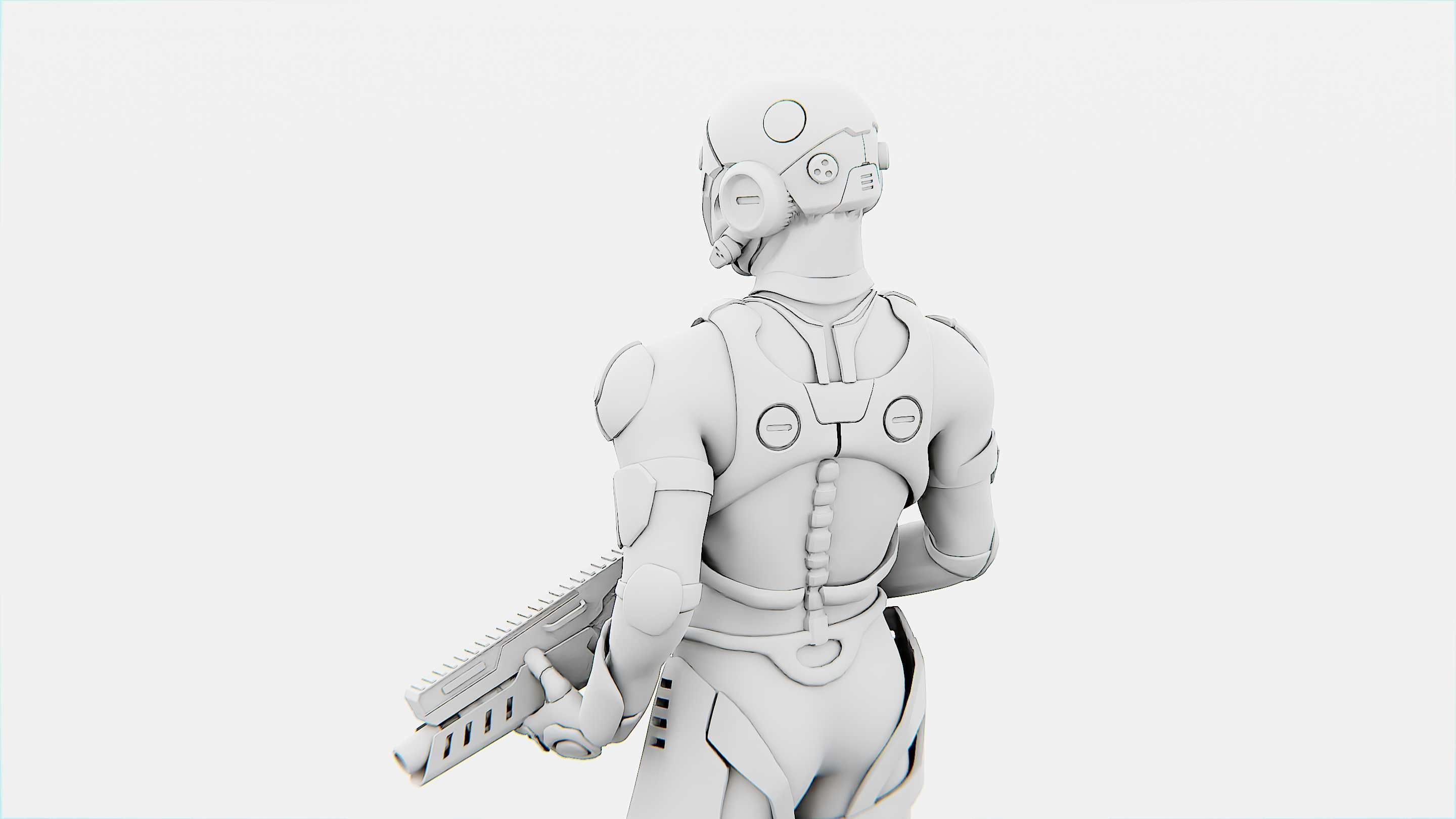 MECHA SOLDIER-A Rigged for Unreal Engine - Unity - MIXAMO 3D model_36