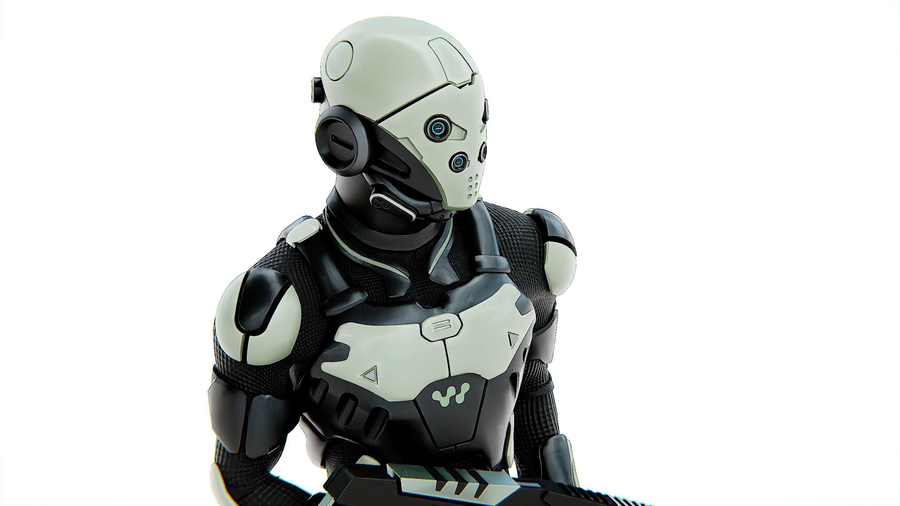 MECHA SOLDIER-A Rigged for Unreal Engine - Unity - MIXAMO 3D model_22