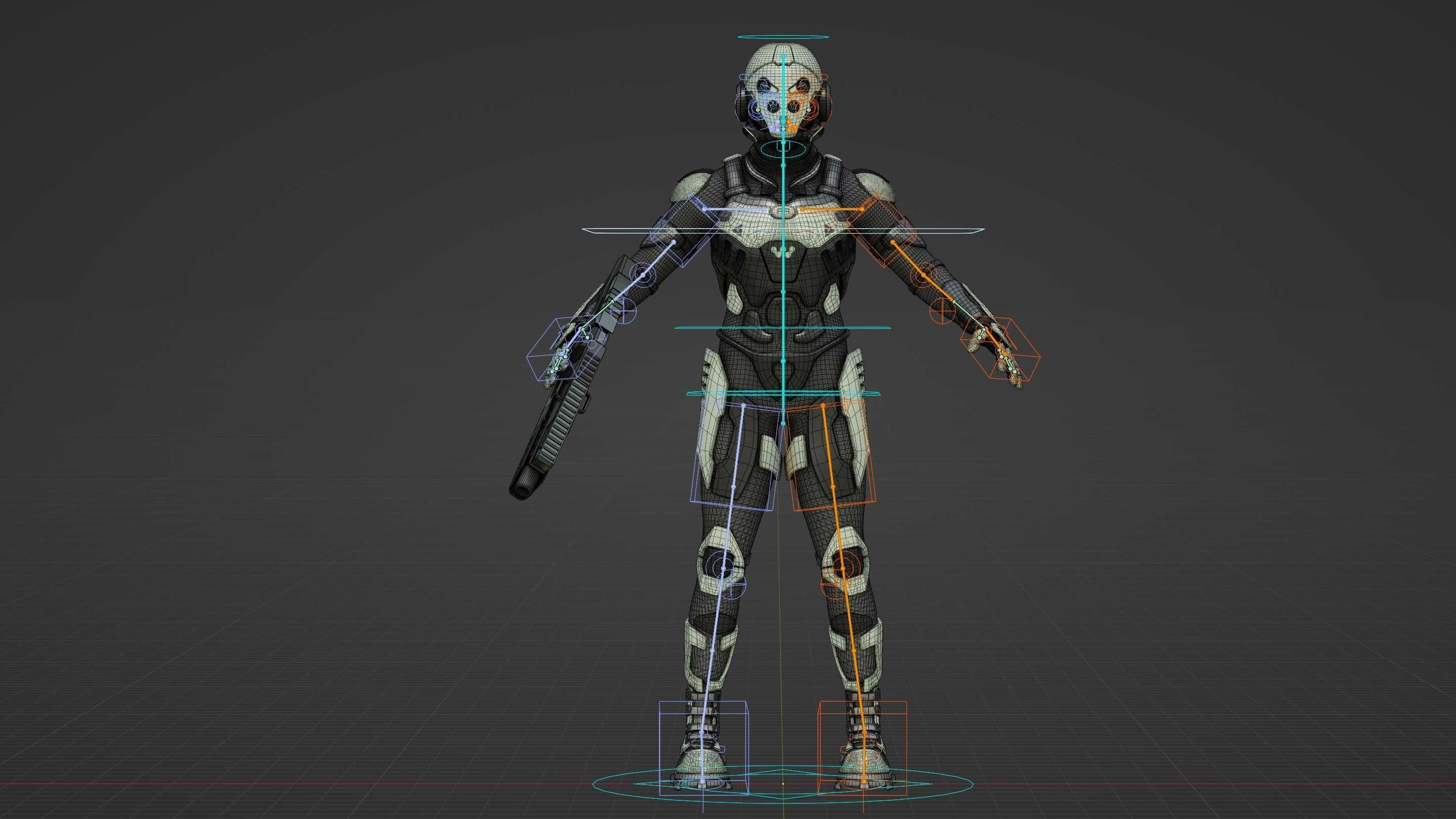 MECHA SOLDIER-A Rigged for Unreal Engine - Unity - MIXAMO 3D model_39