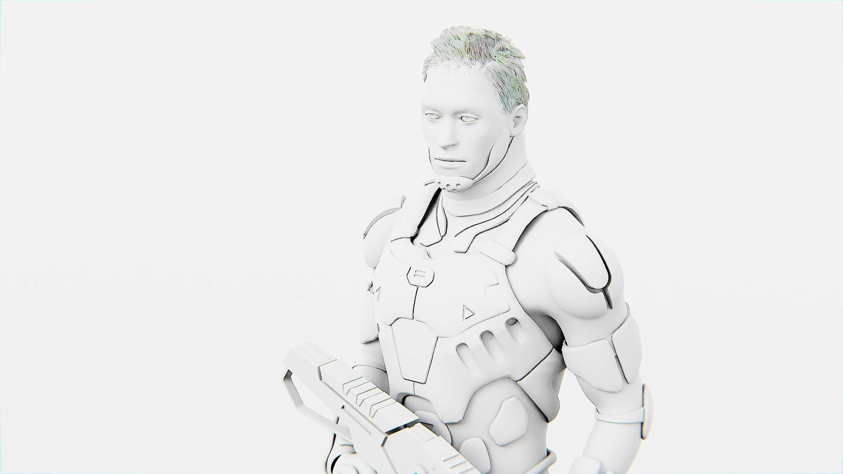 MECHA SOLDIER-A Rigged for Unreal Engine - Unity - MIXAMO 3D model_35