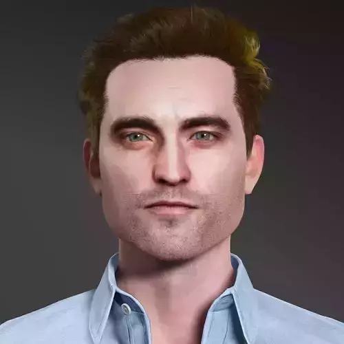 Robert Pattinson Character  Low-poly 3D model