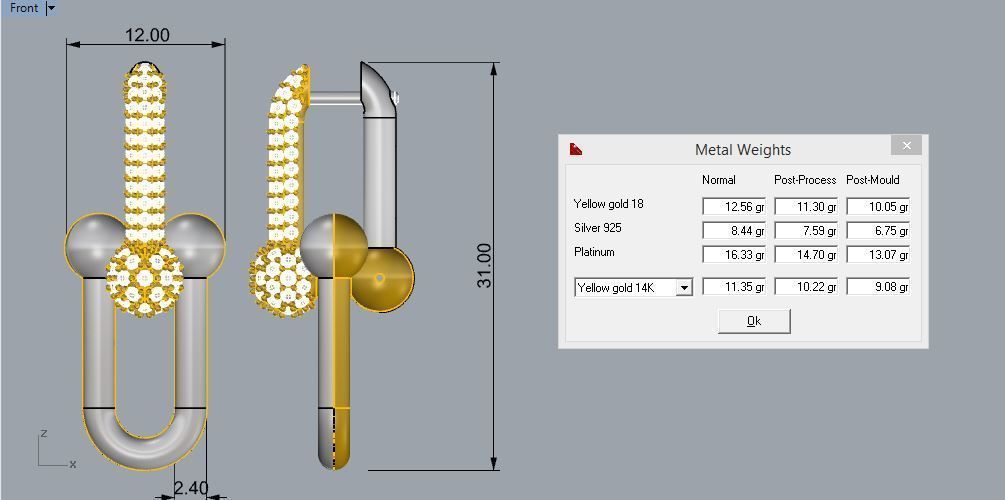 Tiffany Earring 3D print model_1