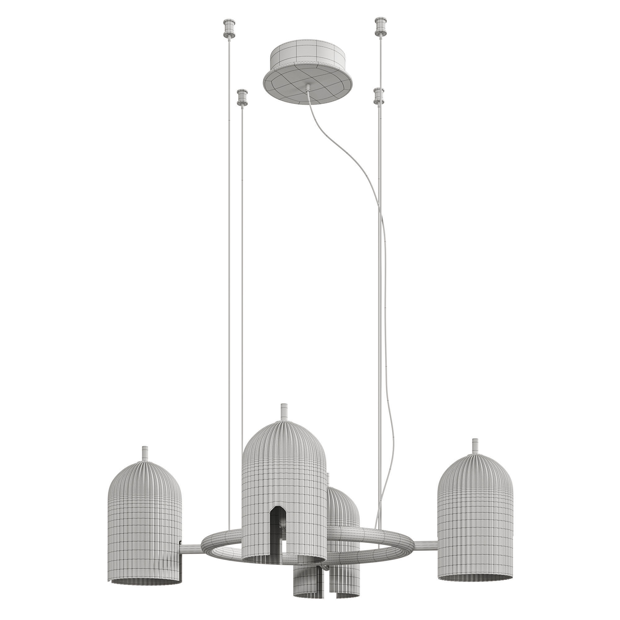 AROMAS Porta LED dimmable glass pendant lamp 3D model_4