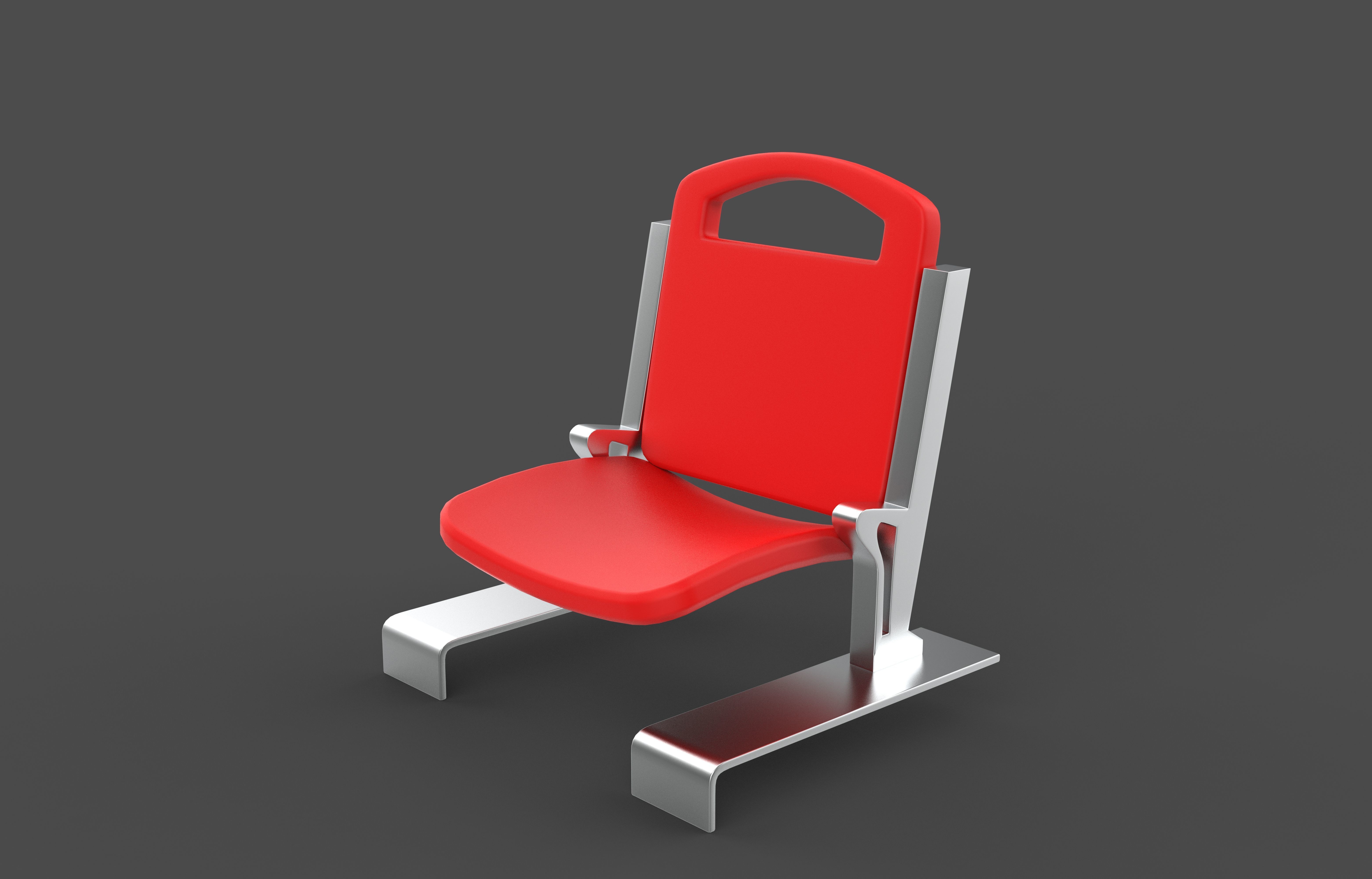 stadium seat 3D model_3