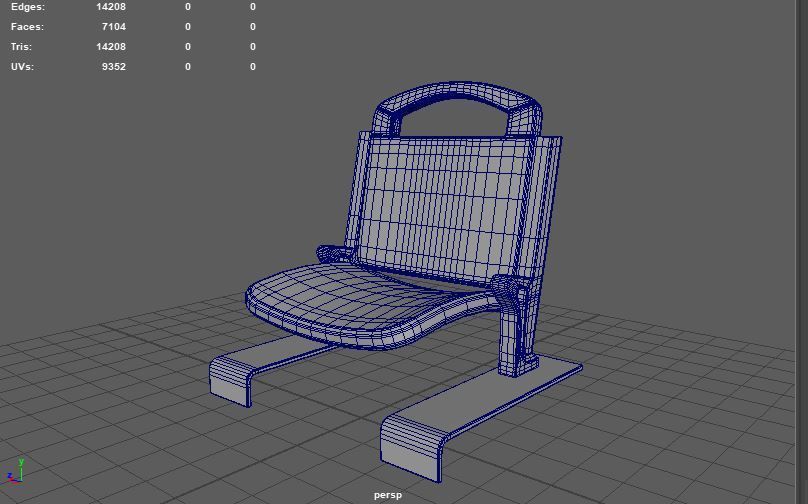 stadium seat 3D model_10