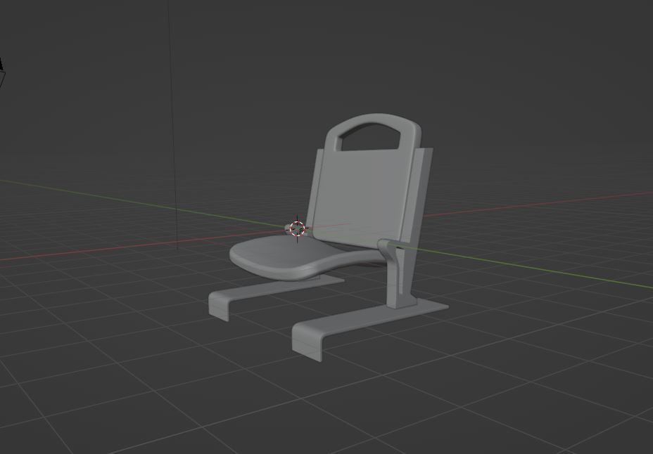 stadium seat 3D model_9