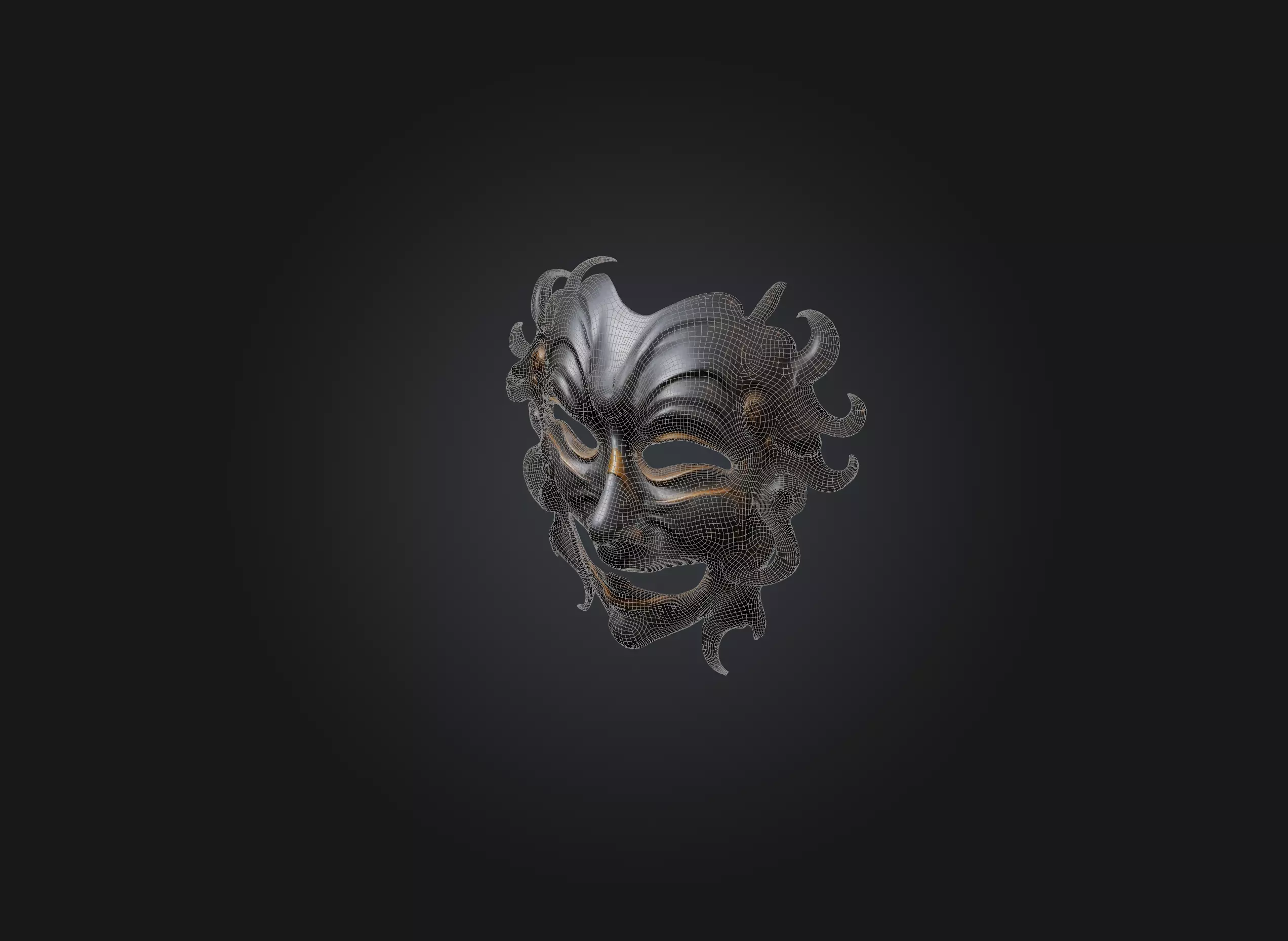 emotion mask Low-poly 3D model_0