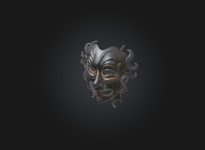 emotion mask Low-poly 3D model