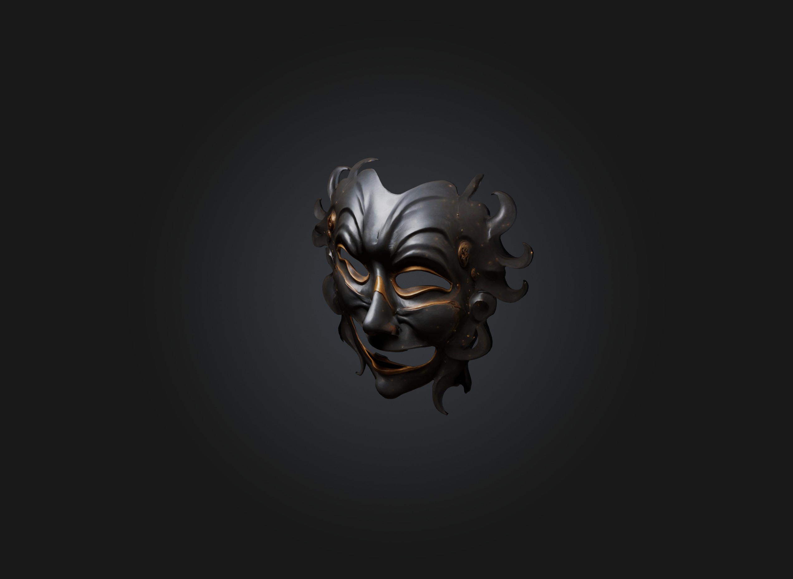 emotion mask Low-poly 3D model_4