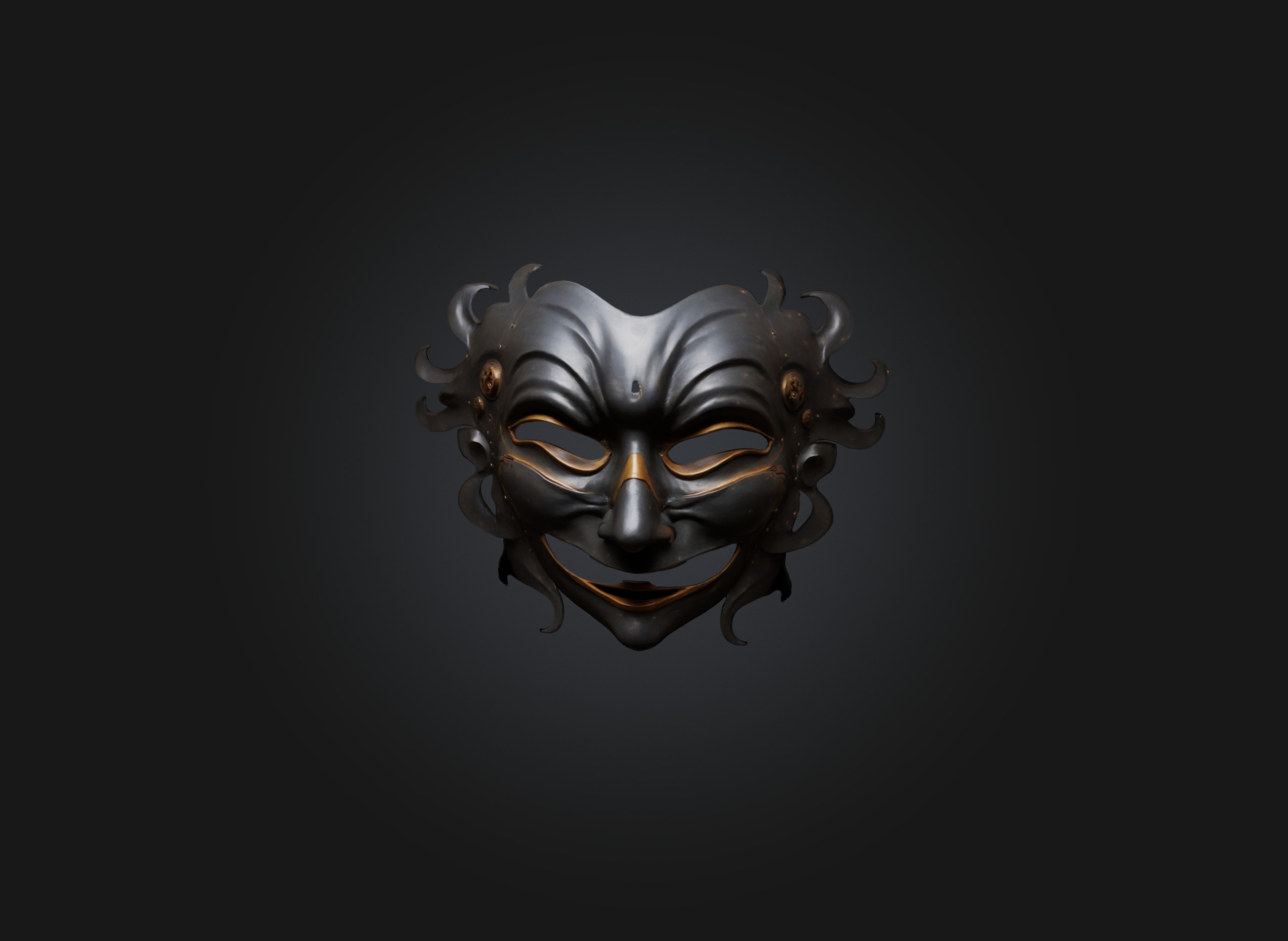 emotion mask Low-poly 3D model_2