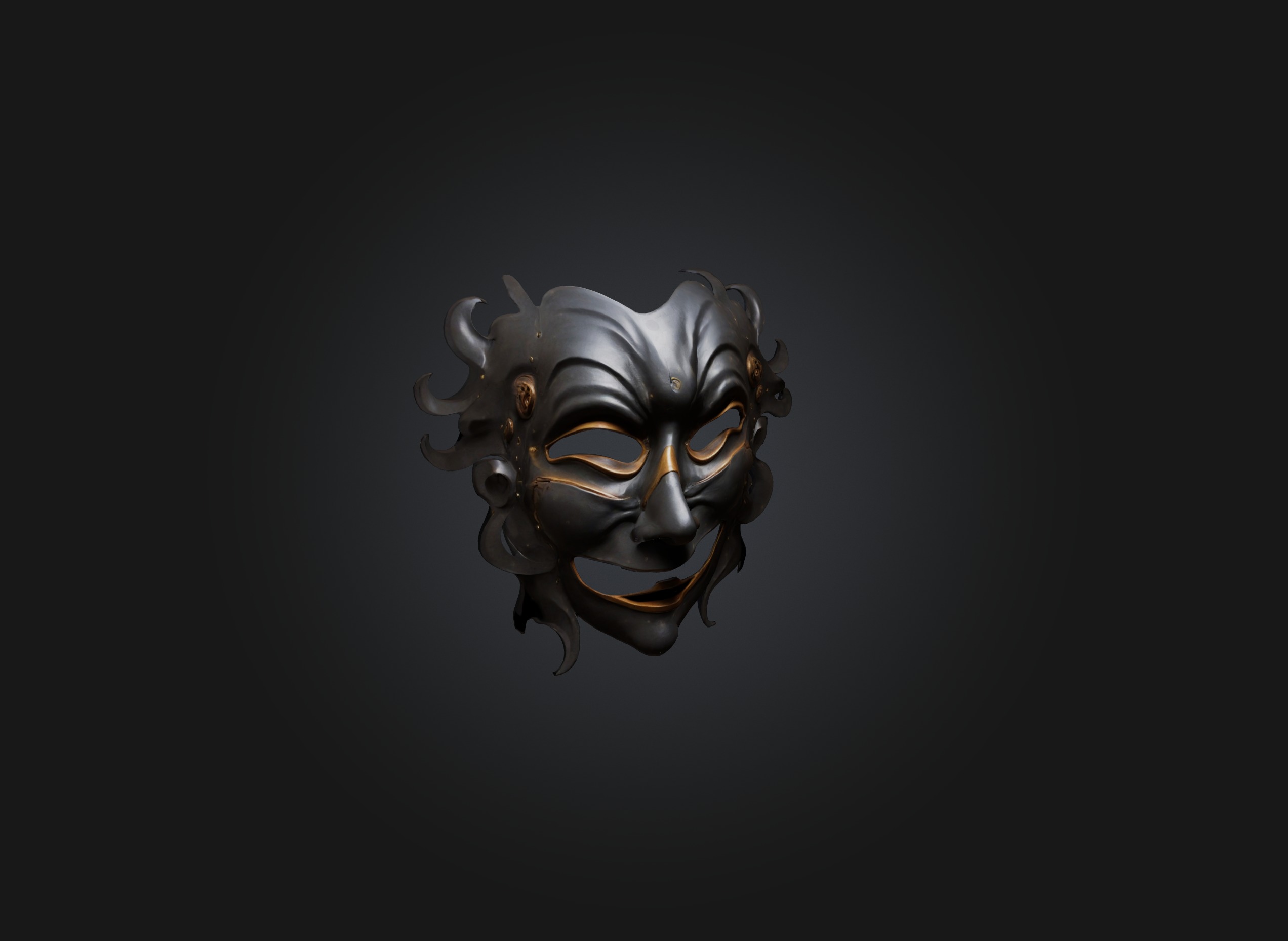 emotion mask Low-poly 3D model_3