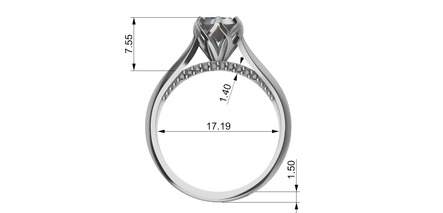 SOLITAIRE RING 3D print model_2