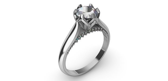 SOLITAIRE RING 3D print model