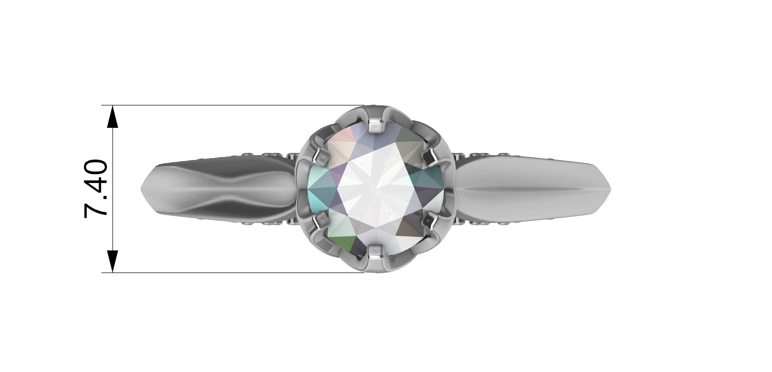 SOLITAIRE RING 3D print model_1