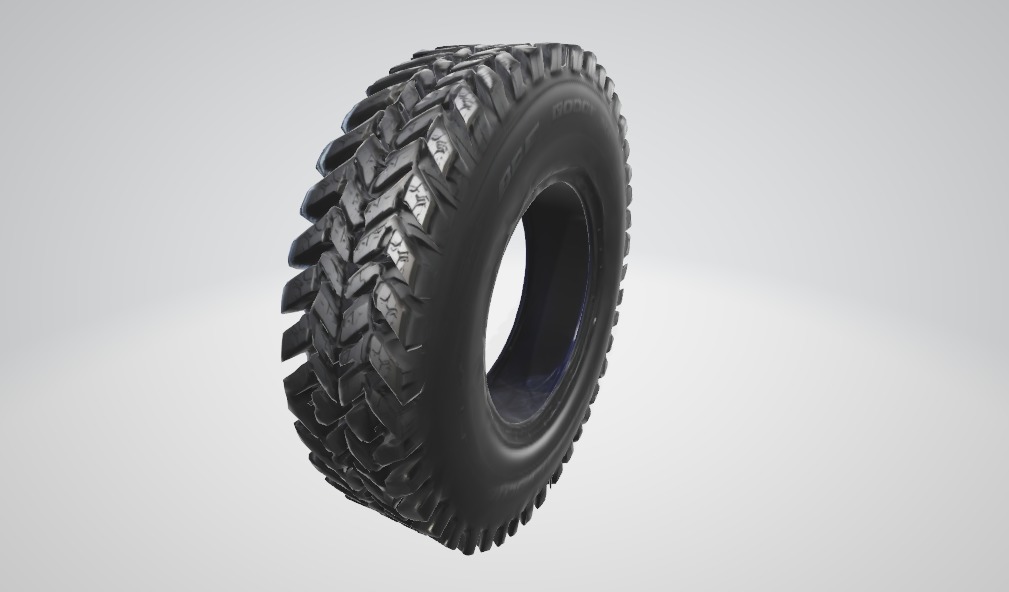 Heavy-Duty Off-Road Tire - 3D Model Analysis 3D model_3
