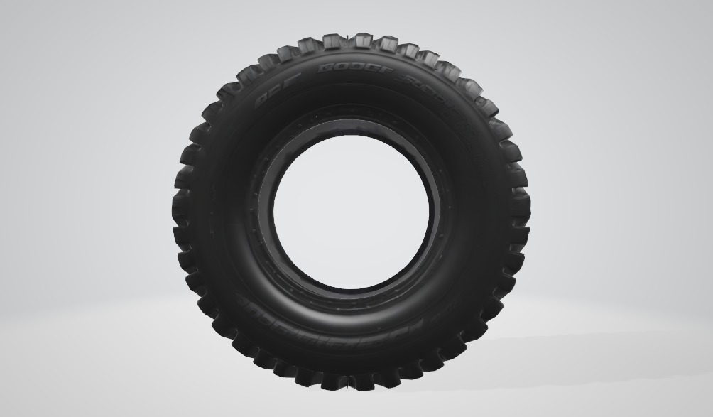 Heavy-Duty Off-Road Tire - 3D Model Analysis 3D model_4