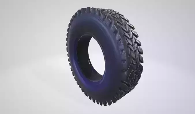 Heavy-Duty Off-Road Tire - 3D Model Analysis 3D model