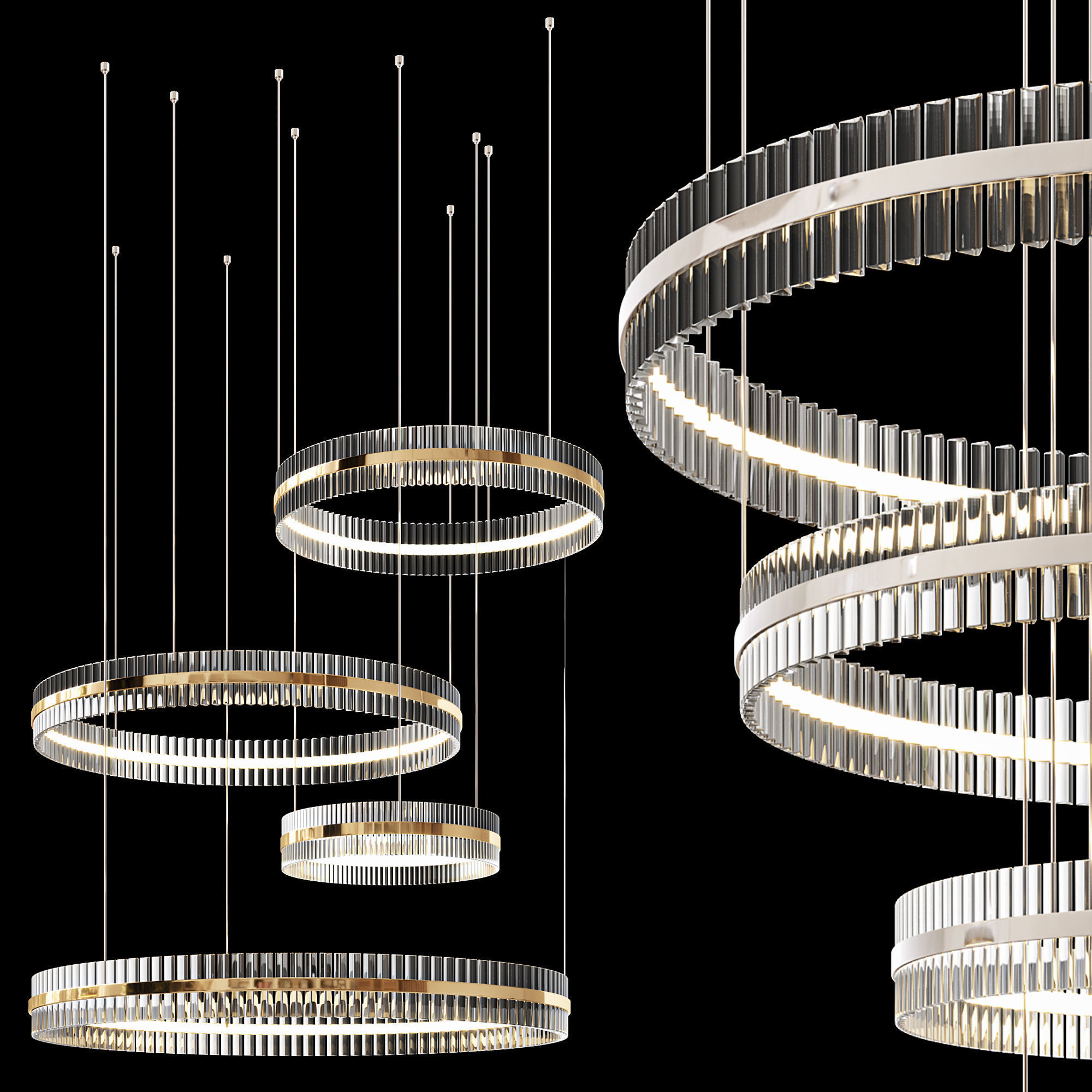 Baroncelli Saturno Chandelier 3D model_6