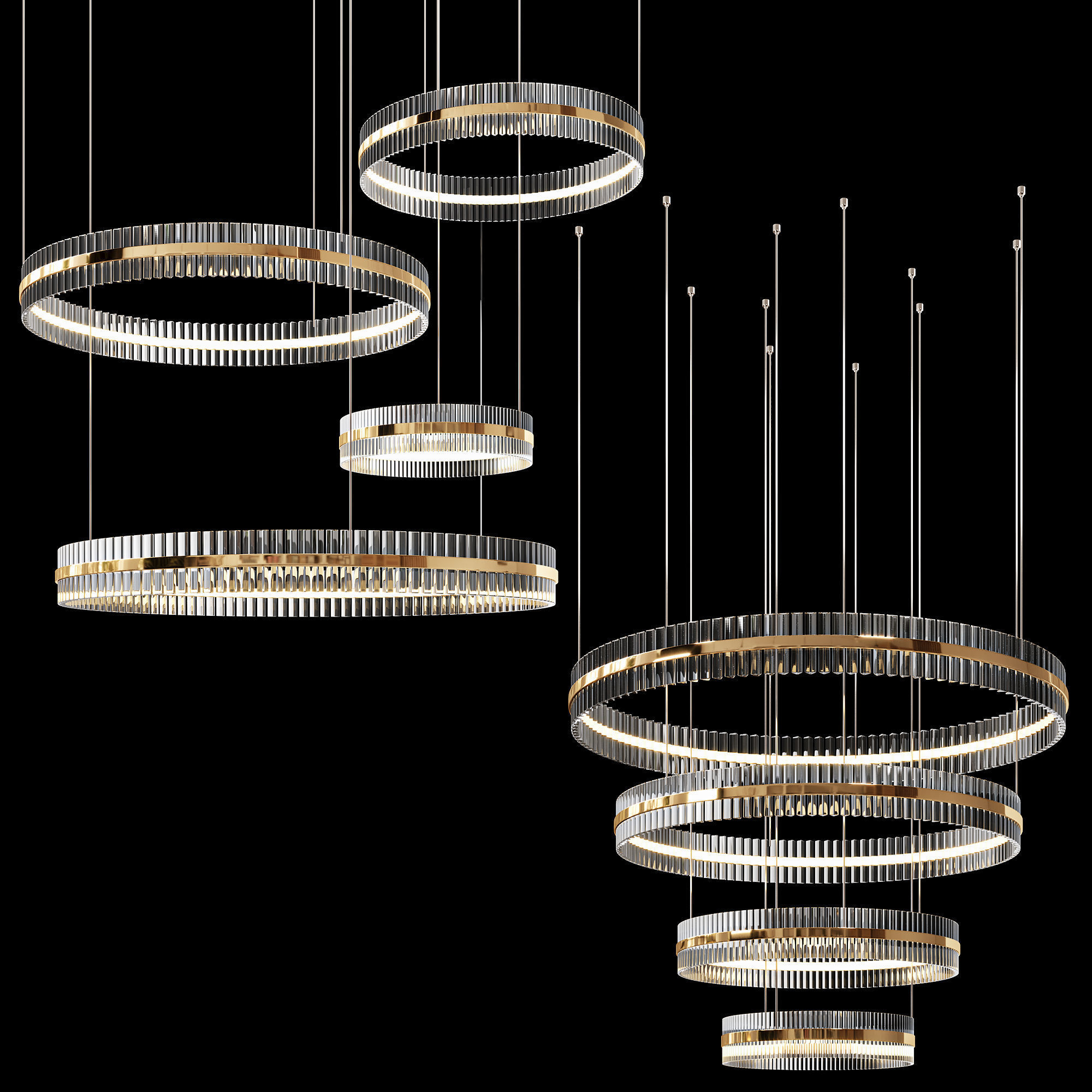 Baroncelli Saturno Chandelier 3D model_5